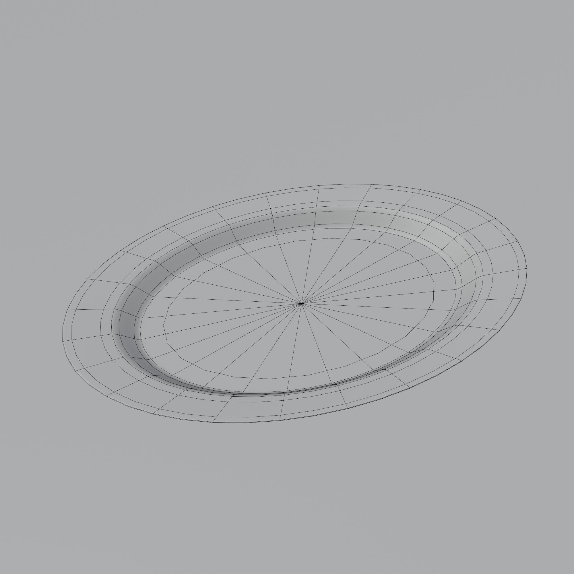 Plastic dinnerware collection Low-poly 3D model_21