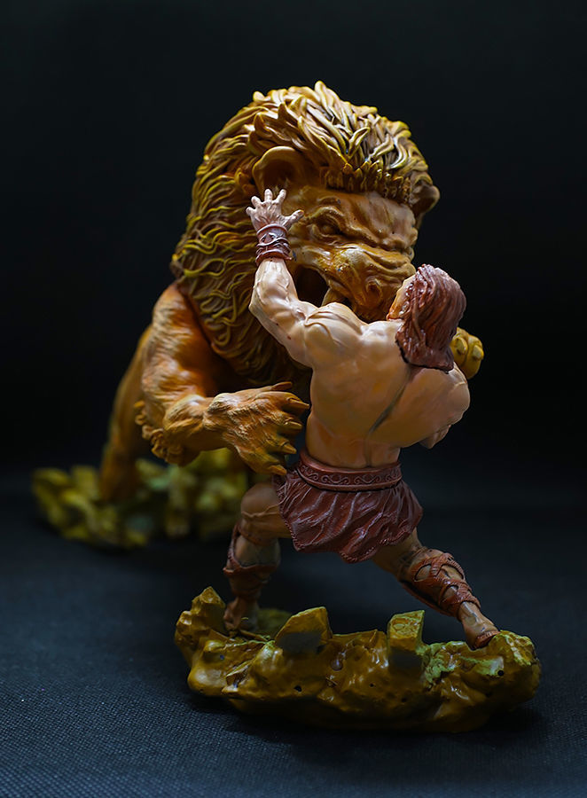 HERCULES FIGHTING THE NEMEAN LION 3D print model_1
