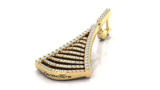 Geometric Stepped Earring