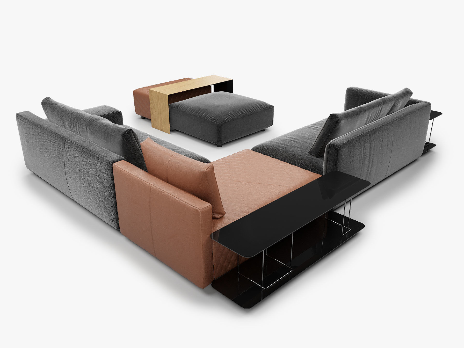 Natuzzi Italia MELPOT Sectional Sofa 3D model_2