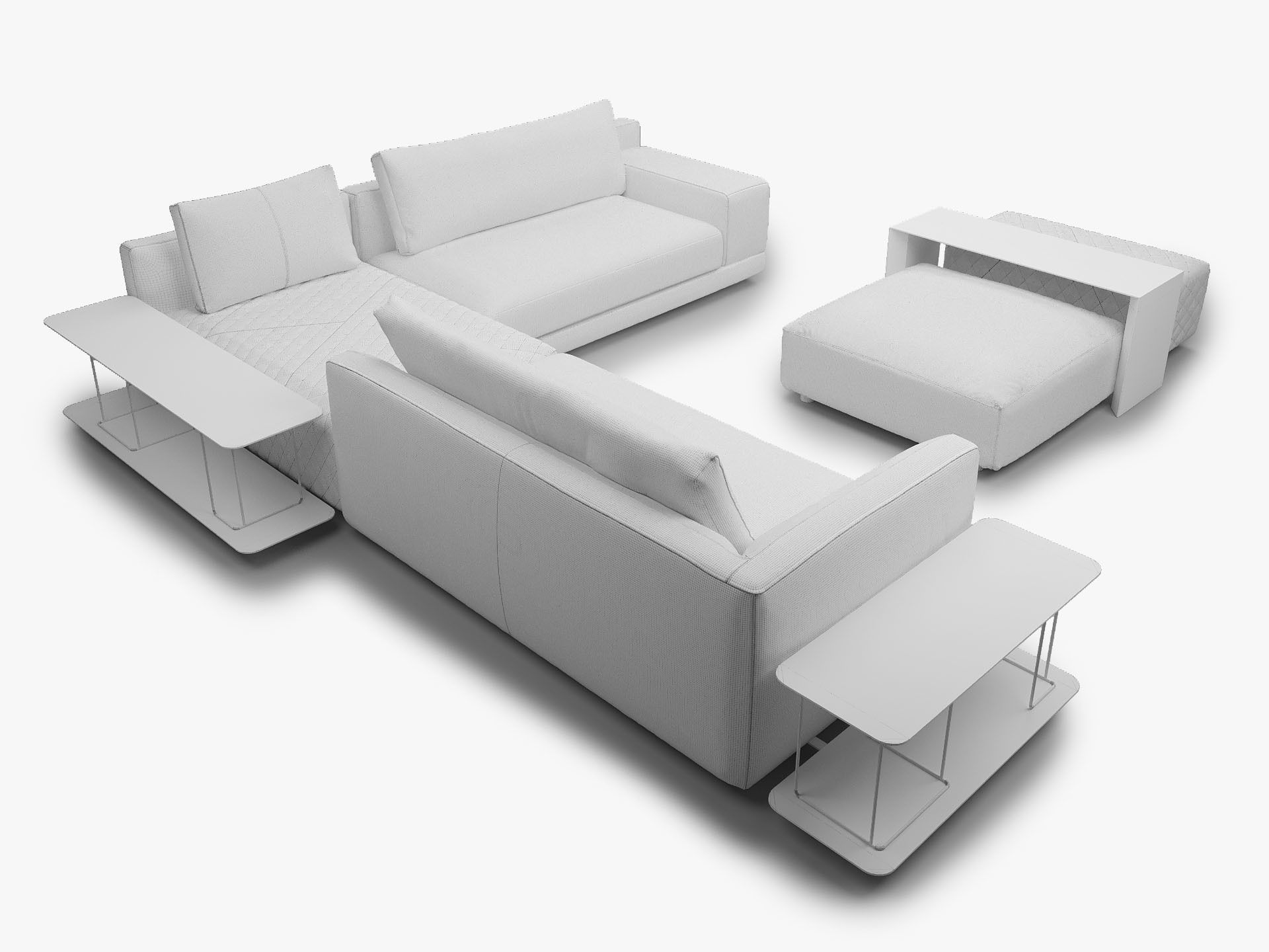 Natuzzi Italia MELPOT Sectional Sofa 3D model_6
