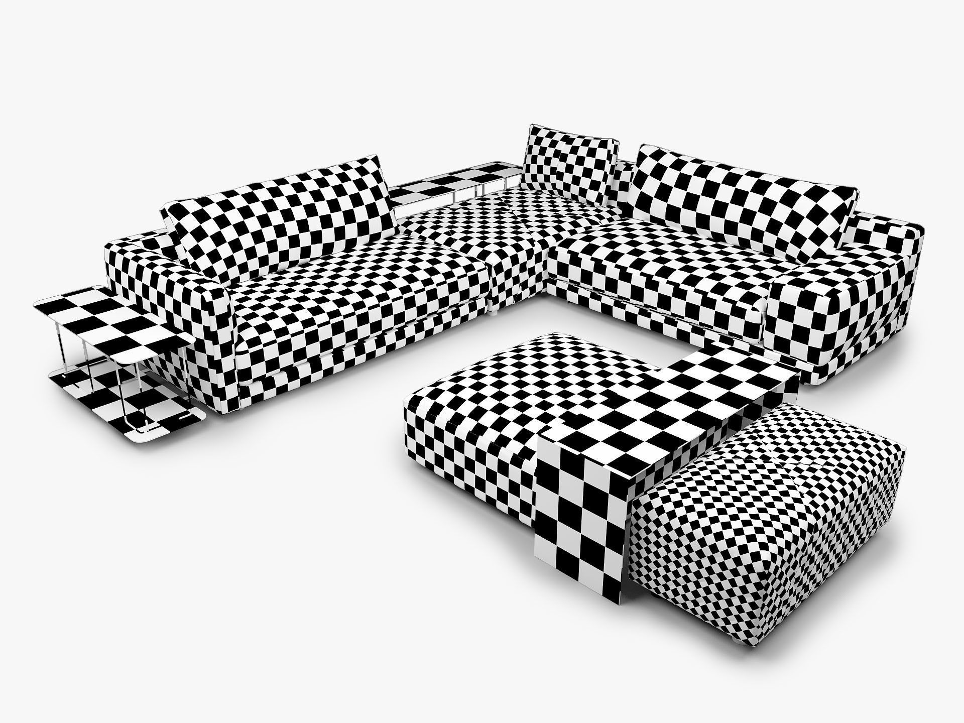 Natuzzi Italia MELPOT Sectional Sofa 3D model_7