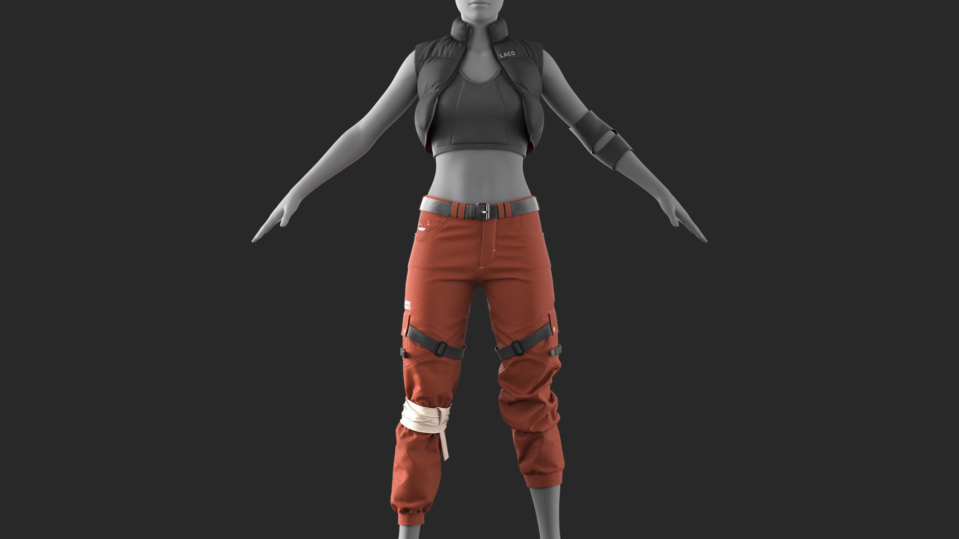 3 in 1 Outfit  - Marvelous Designer with Video Process 3D Model Collection_2
