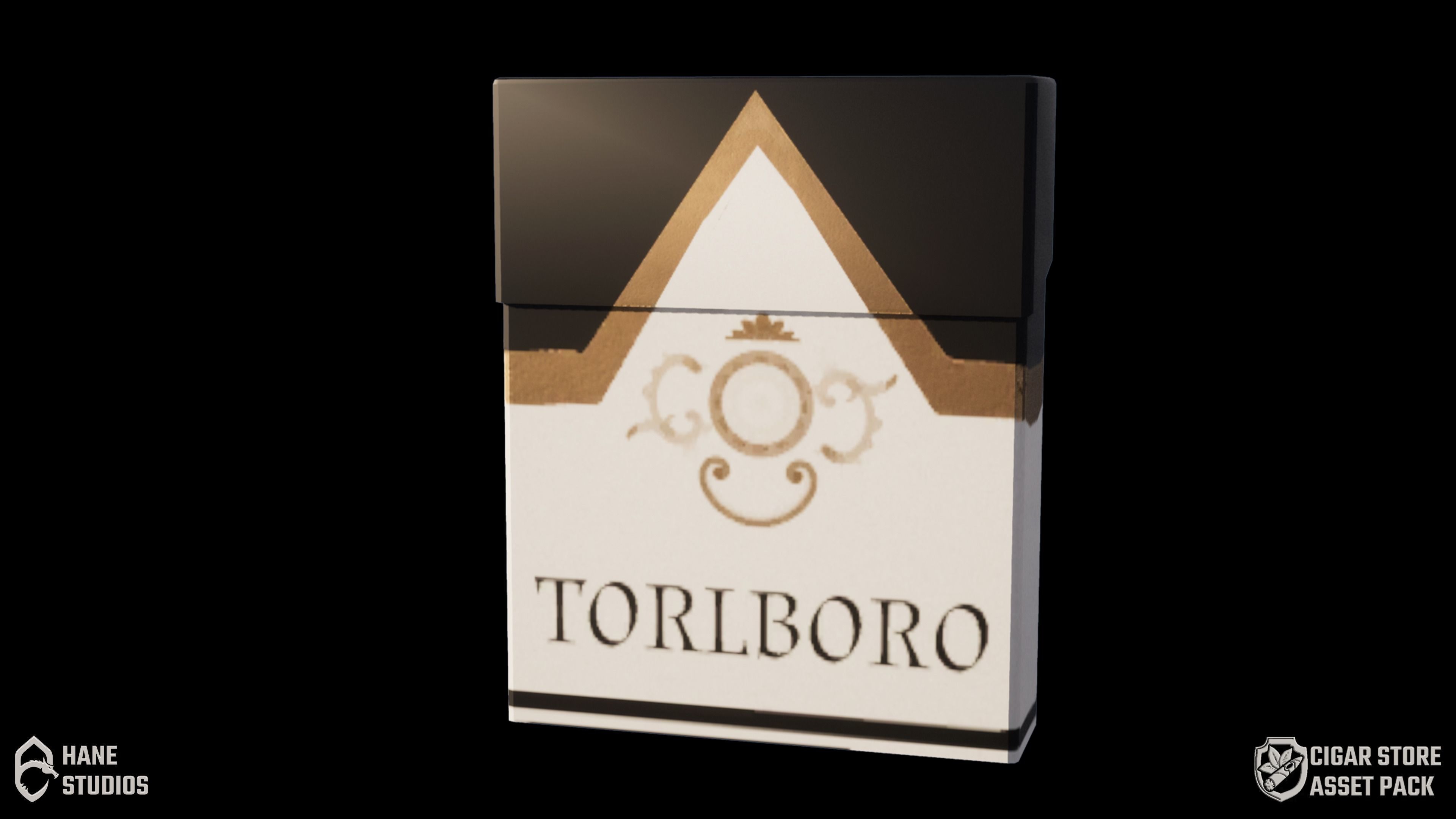 Cigar Pack - Cigars Cigarettes Ashtrays and Zippo - 15 Model Low-poly 3D model_32