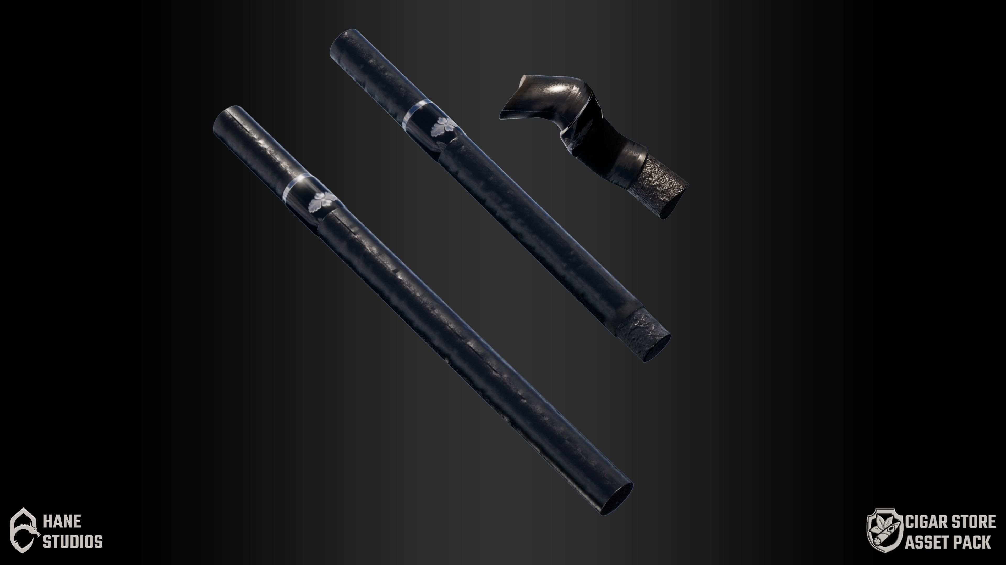 Cigar Pack - Cigars Cigarettes Ashtrays and Zippo - 15 Model Low-poly 3D model_19