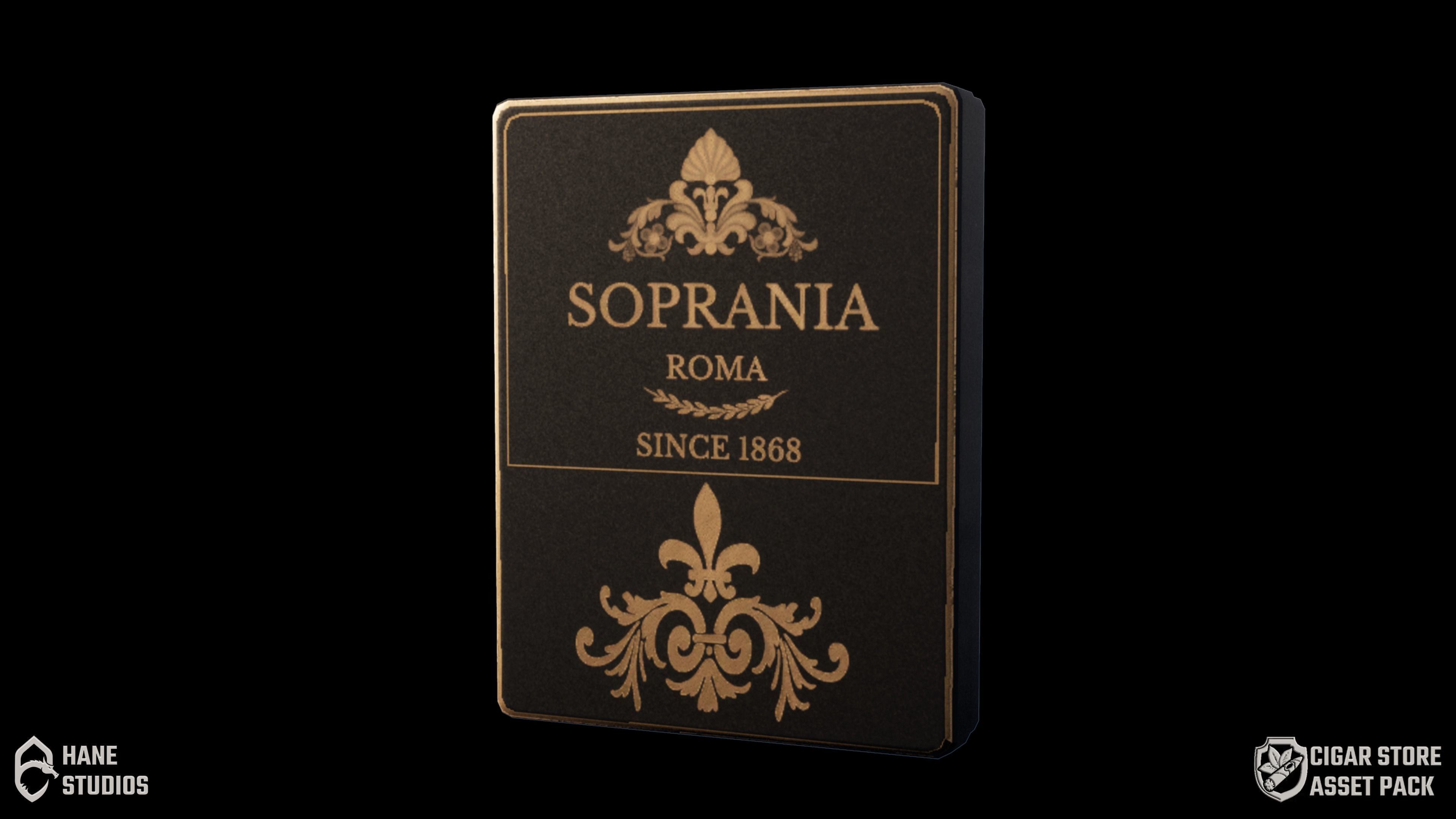 Cigar Pack - Cigars Cigarettes Ashtrays and Zippo - 15 Model Low-poly 3D model_38