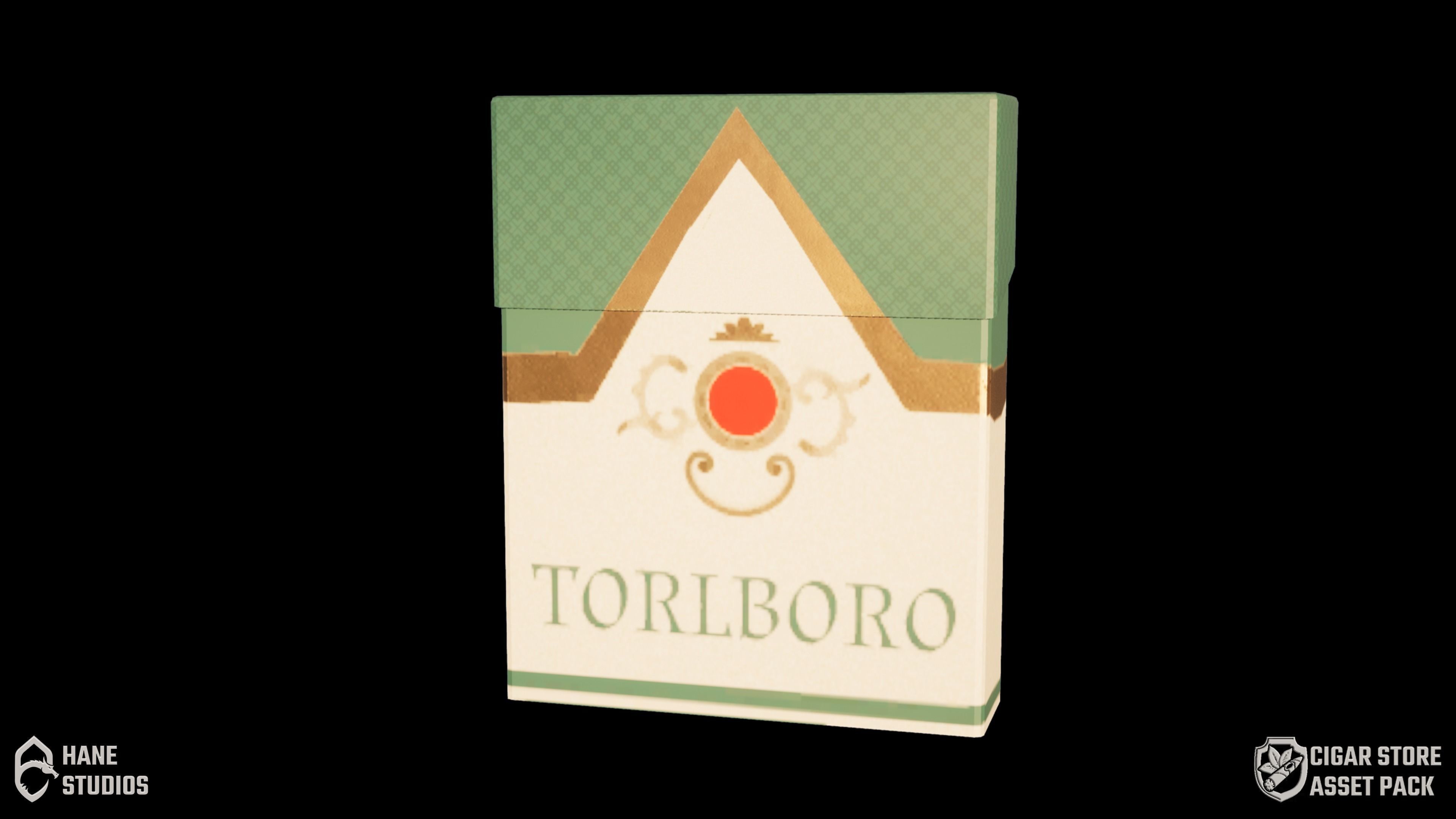 Cigar Pack - Cigars Cigarettes Ashtrays and Zippo - 15 Model Low-poly 3D model_31