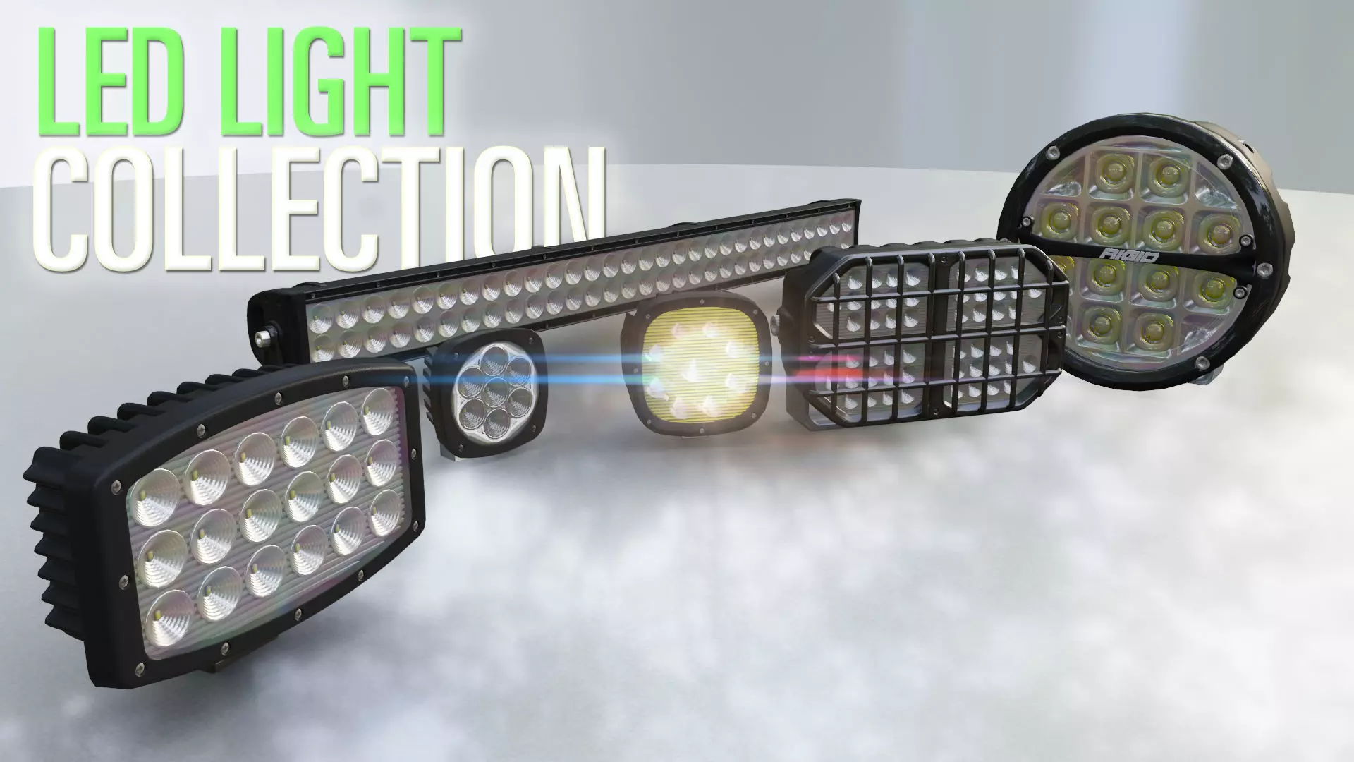 LED Lights Collection 3D model_0