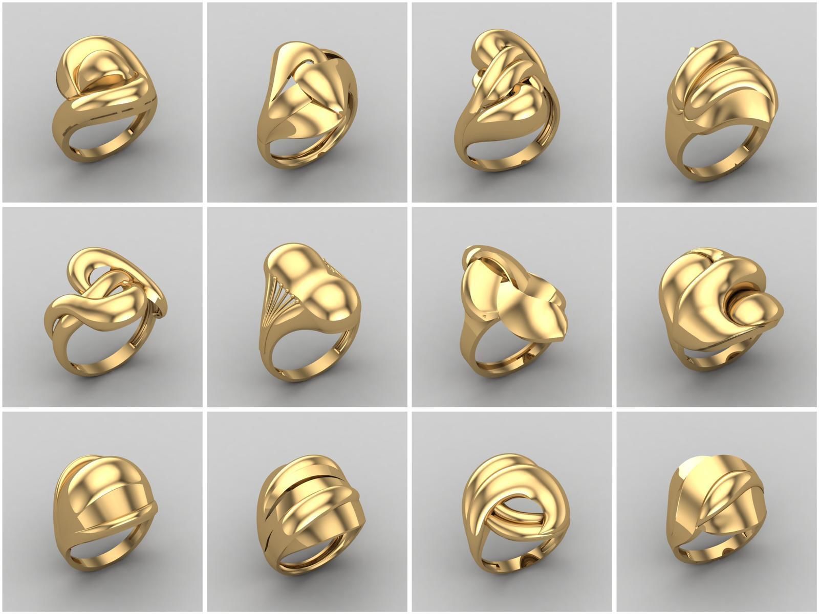 Big Collection 1030 STL Rings for Women Models Jewelry Printable _9