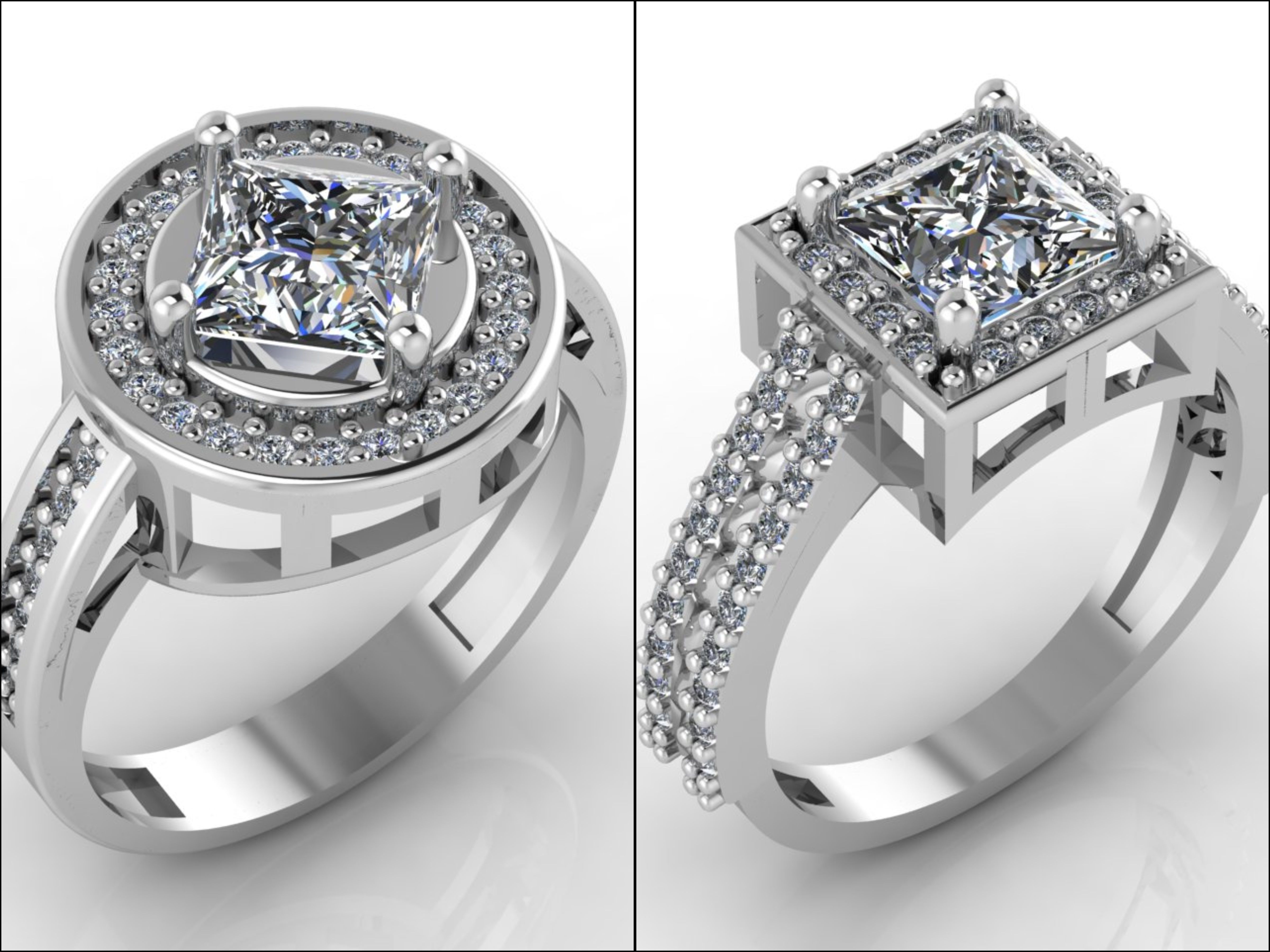 Big Collection 1030 STL Rings for Women Models Jewelry Printable _55