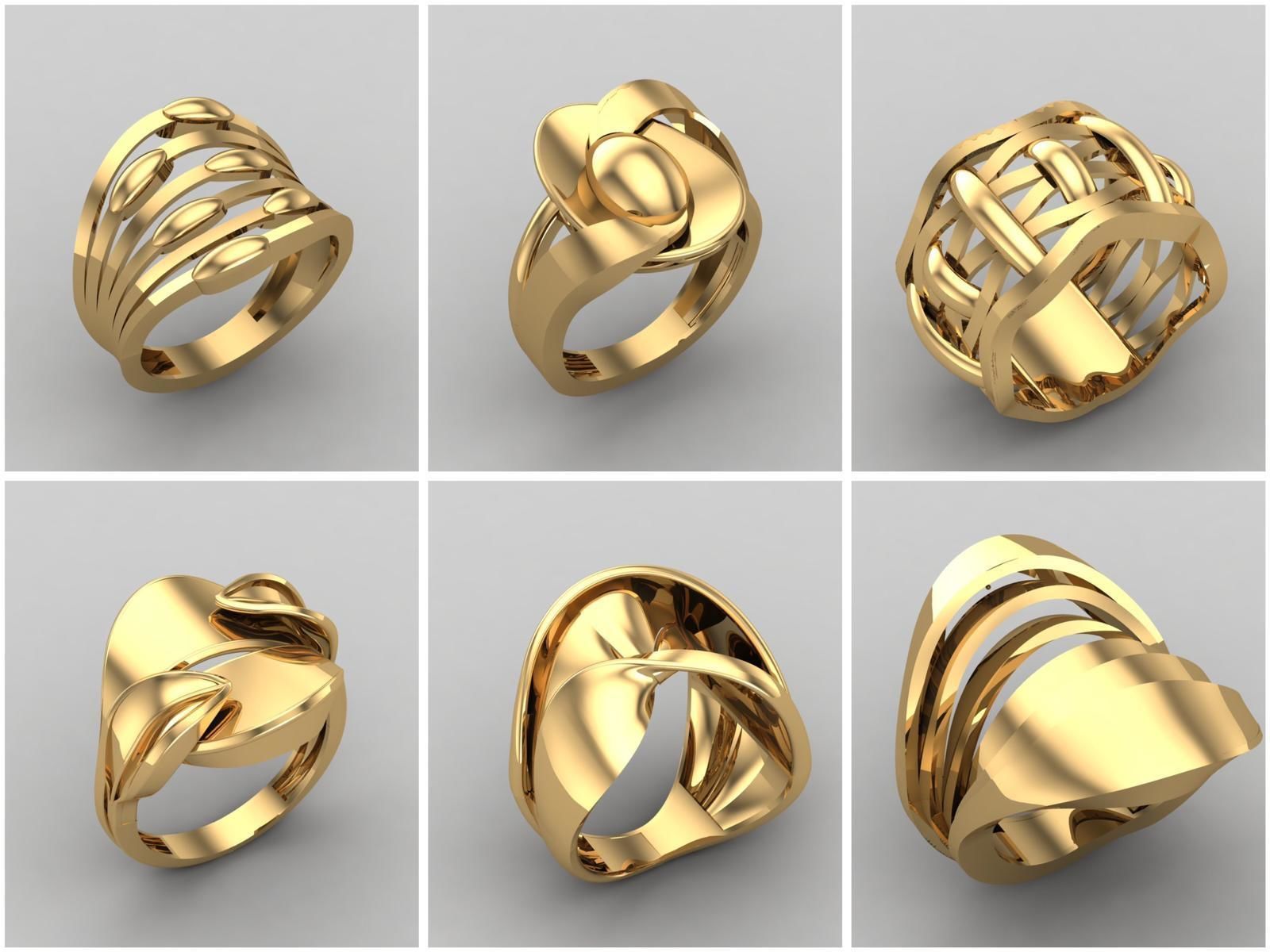 Big Collection 1030 STL Rings for Women Models Jewelry Printable _6