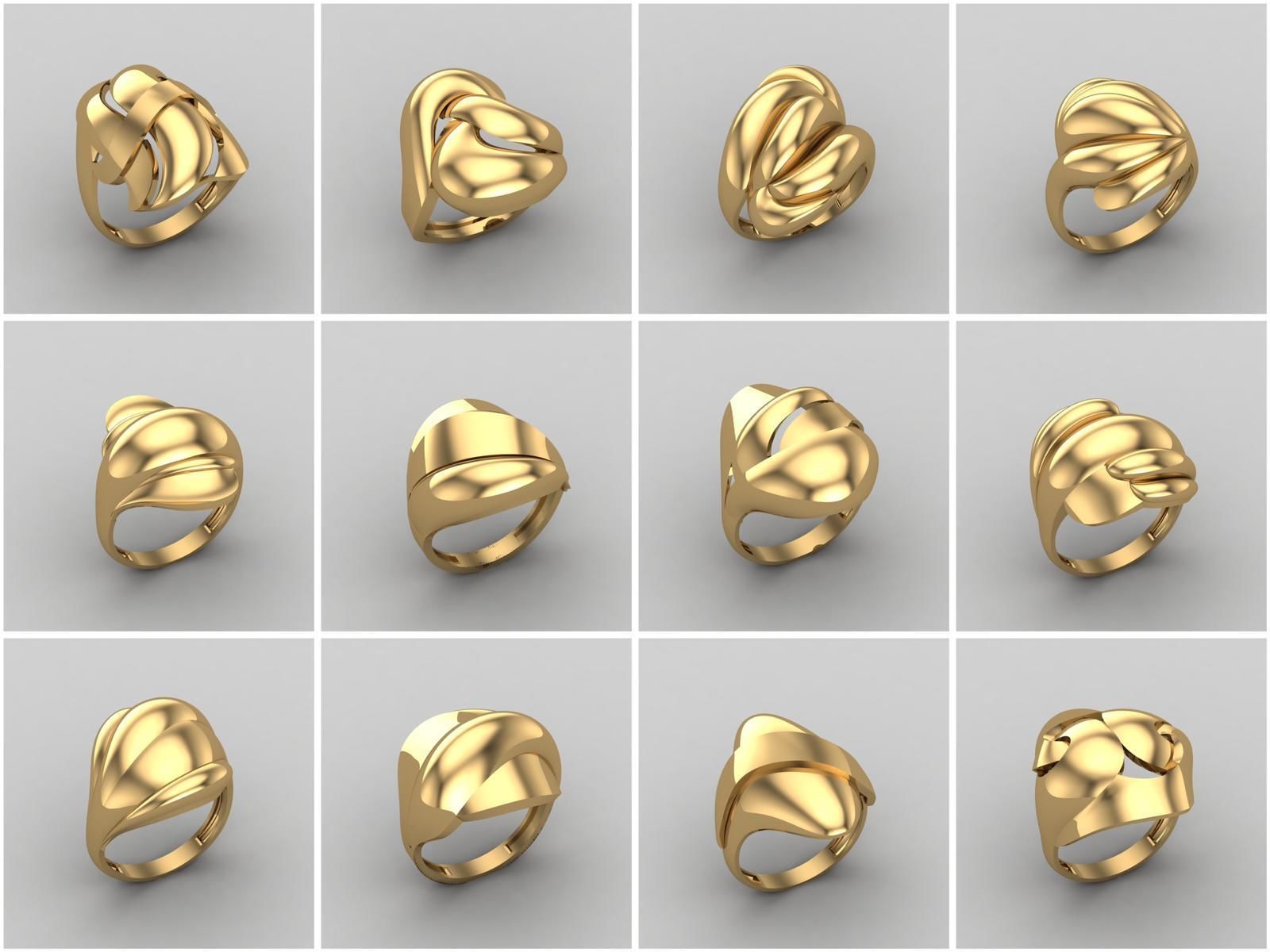 Big Collection 1030 STL Rings for Women Models Jewelry Printable _4
