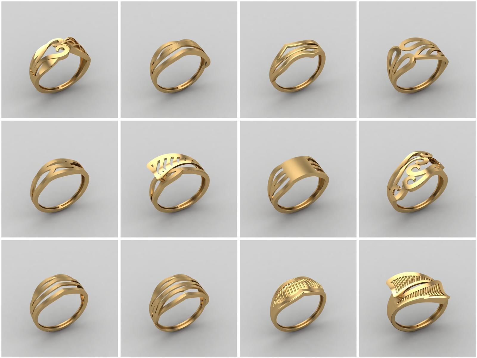 Big Collection 1030 STL Rings for Women Models Jewelry Printable _2
