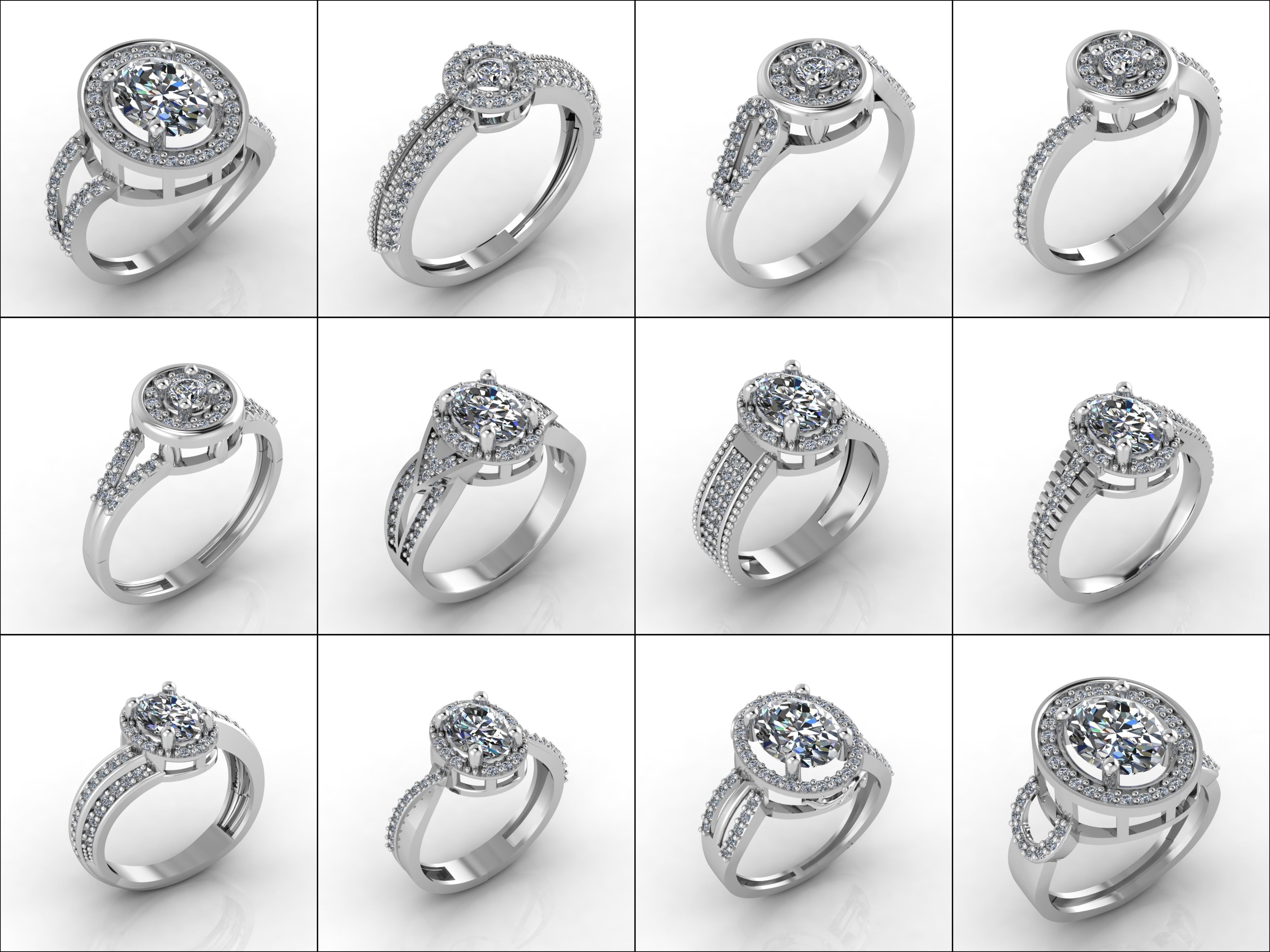 Big Collection 1030 STL Rings for Women Models Jewelry Printable _51