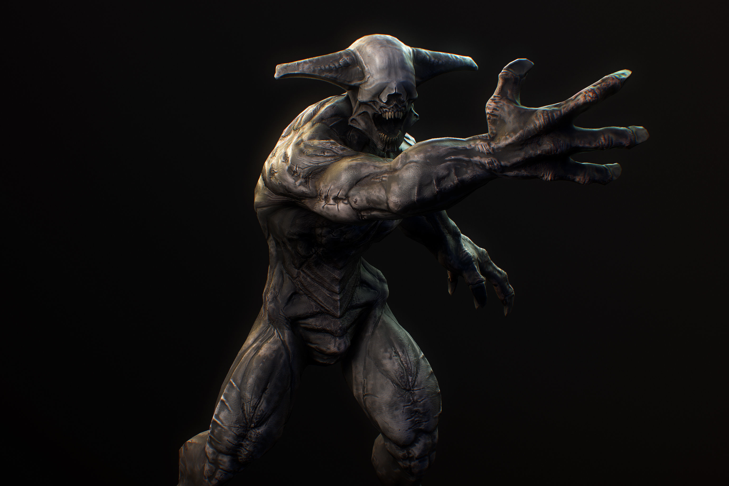 Horror Demon Creature v2 with 66 animations Low-poly 3D model_18