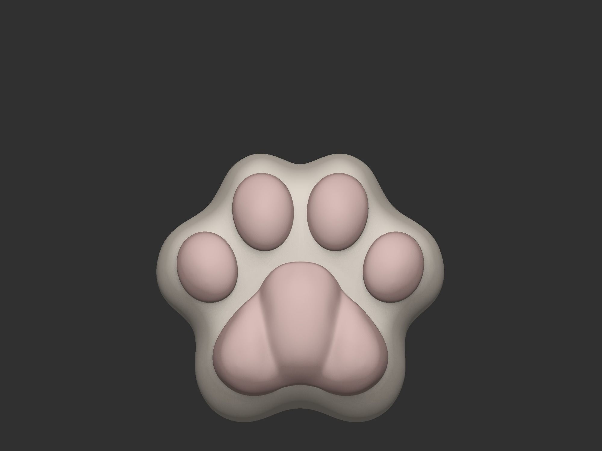 Pendant Cat Paw 3D print model_4