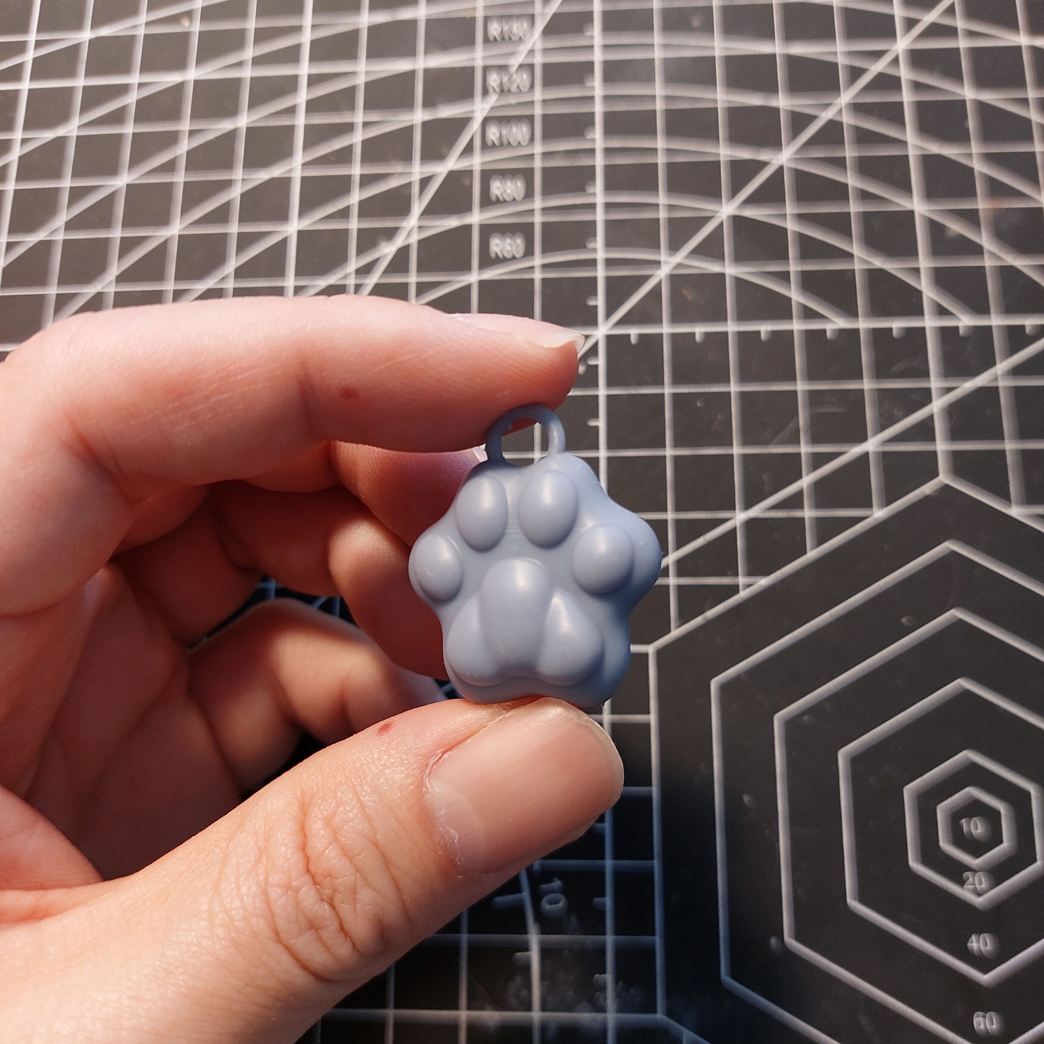 Pendant Cat Paw 3D print model_2