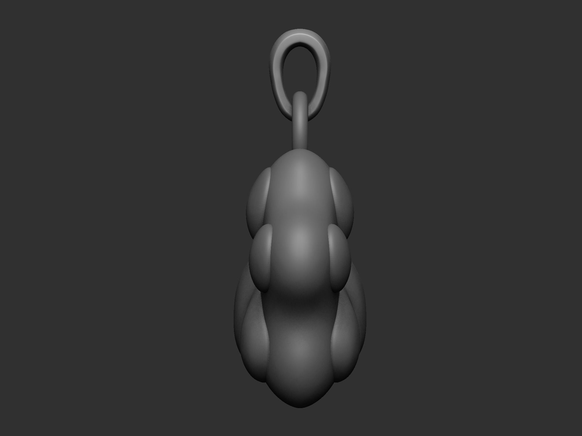 Pendant Cat Paw 3D print model_8