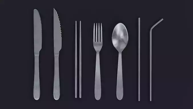 Stainless steel cutlery collection