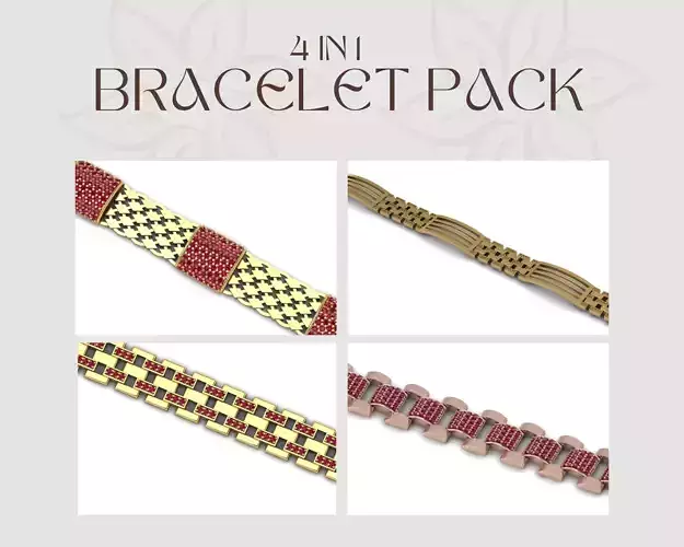 4 UNIQUE HIGLY SOLD BRACELET PACK FOR ALL CAM MACHINE 3D print model 4 UNIQUE HIGLY SOLD BRACELET PACK FOR ALL CAM MACHINE 3D print model