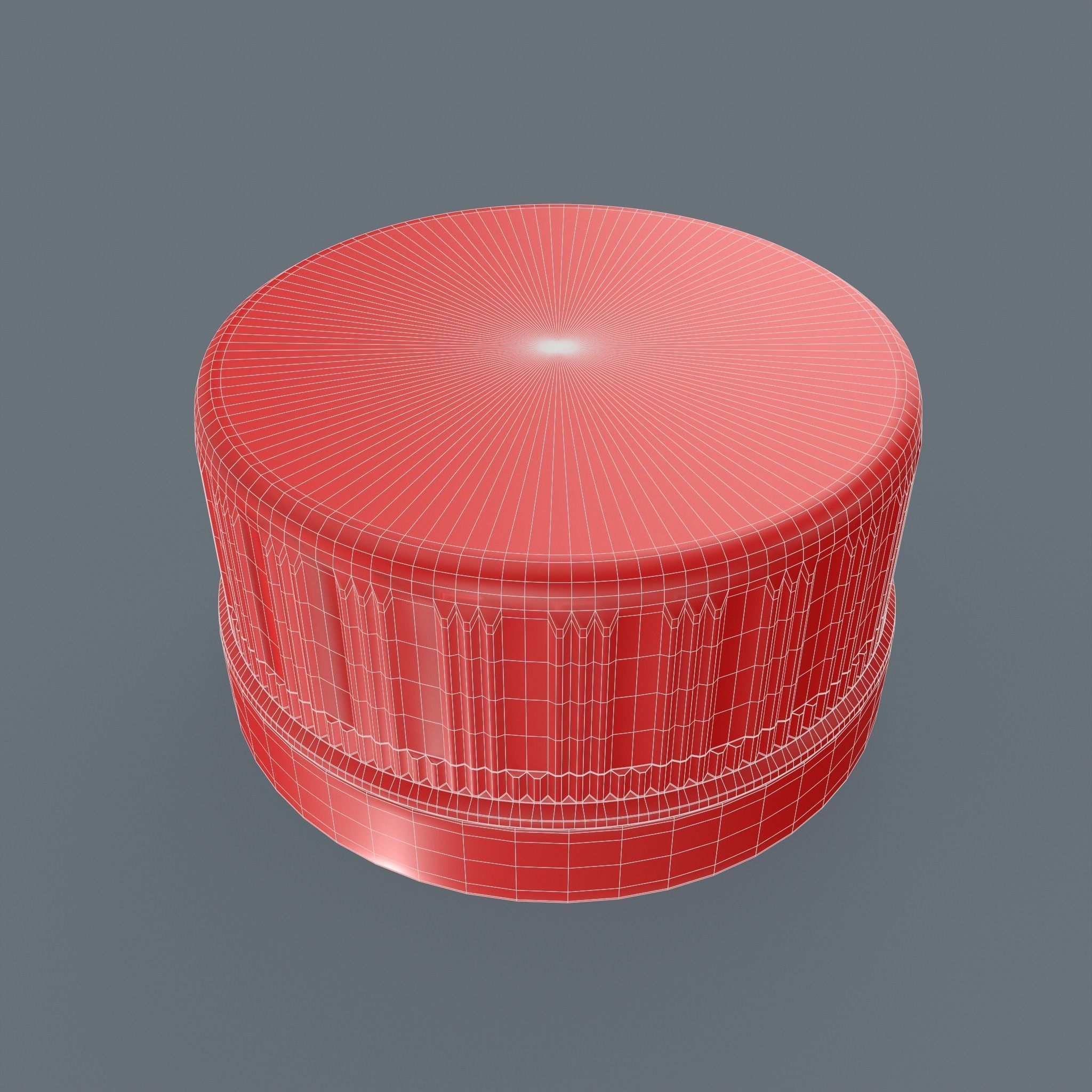 Plastic Bottle Cap High Poly 3D model_4