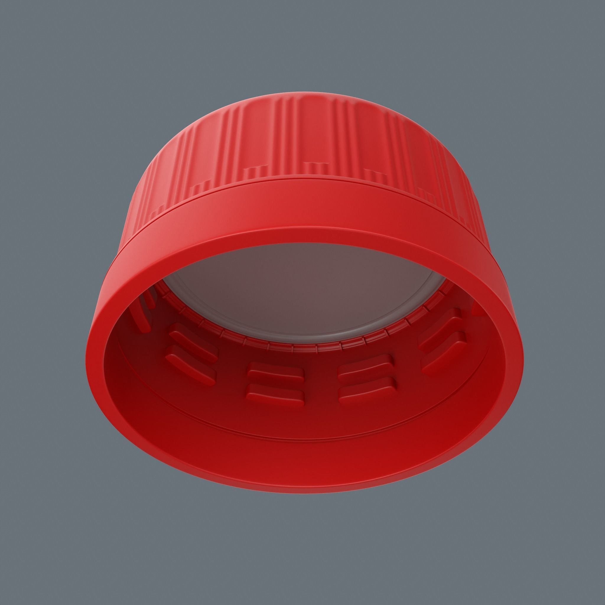 Plastic Bottle Cap High Poly 3D model_1