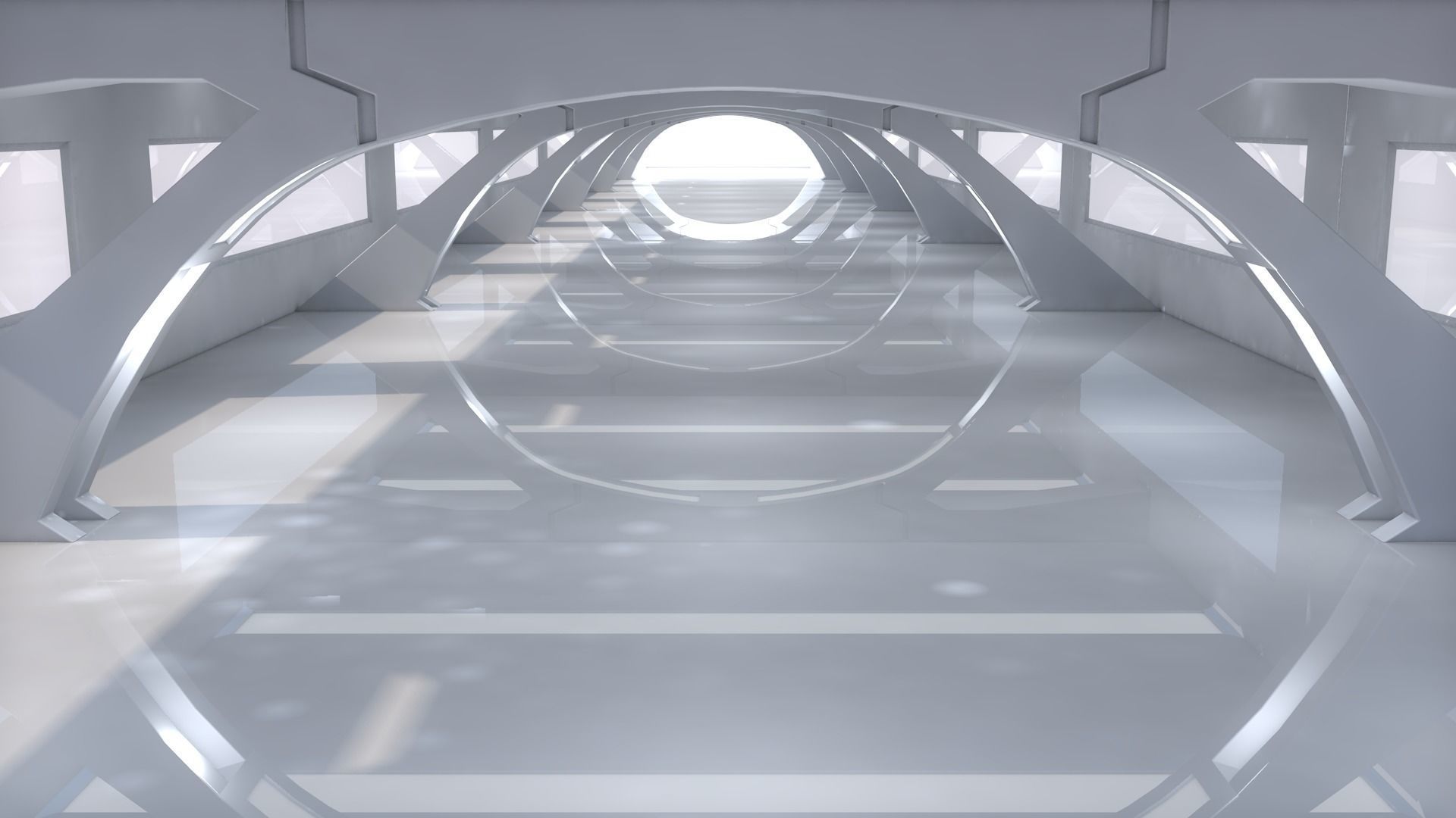 Sci Fi Tunnel 3D model_2