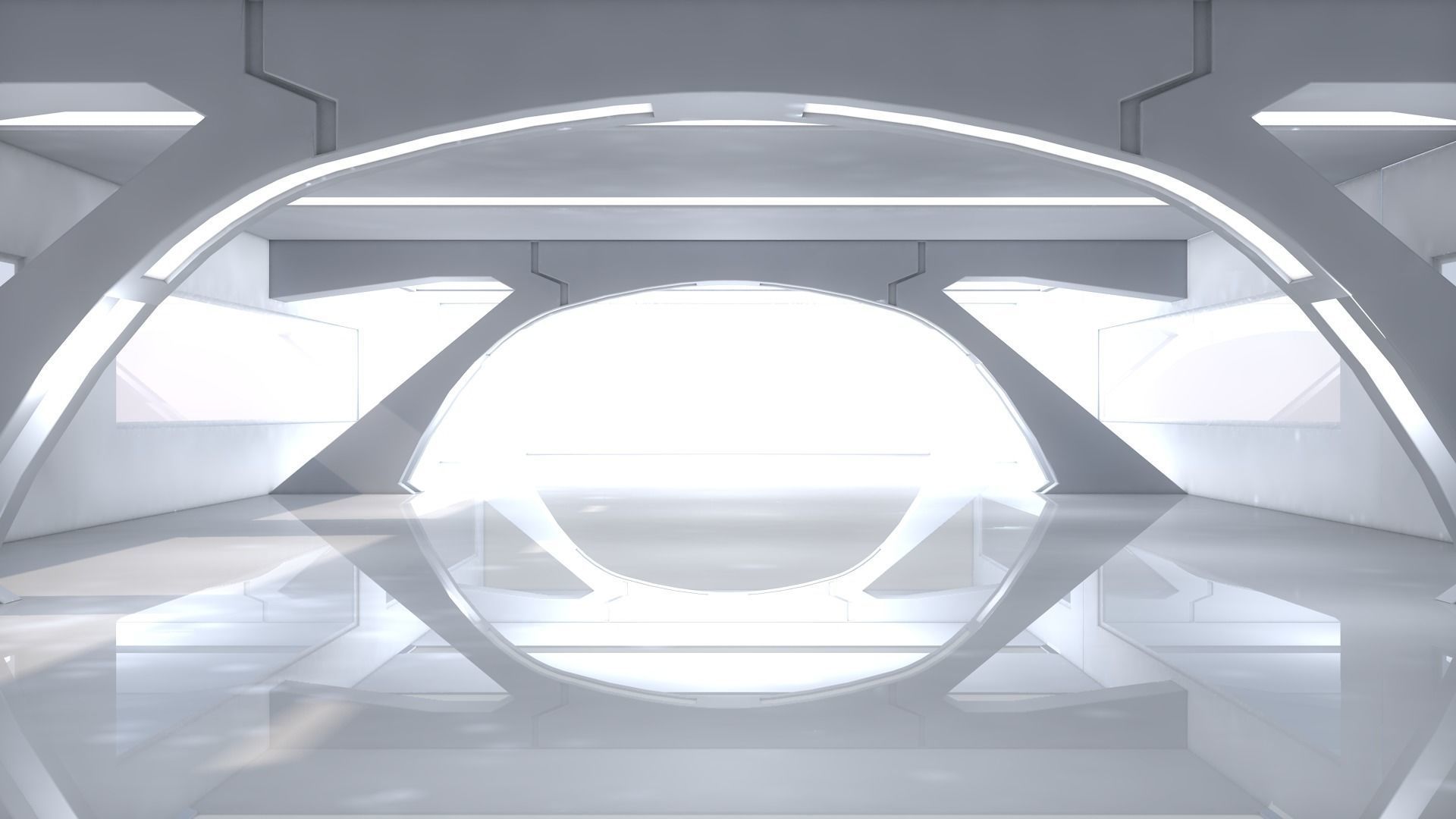 Sci Fi Tunnel 3D model_4