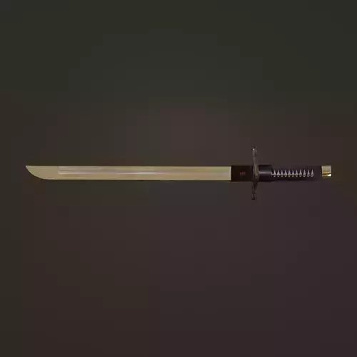 Low poly katana 