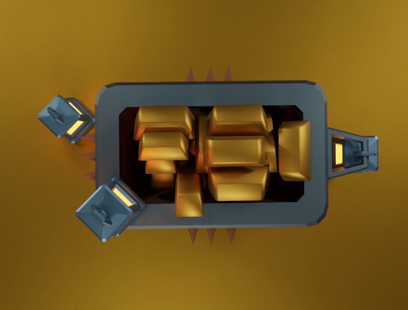 Mining cart 3D model Low-poly 3D model_2