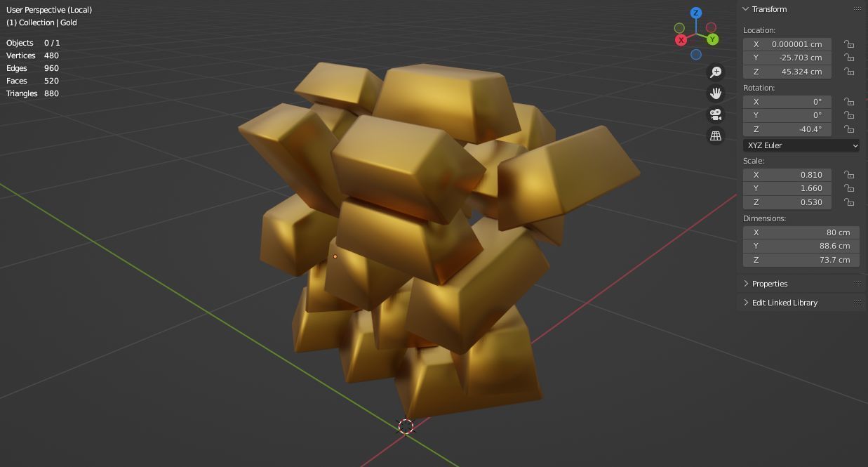 Mining cart 3D model Low-poly 3D model_22