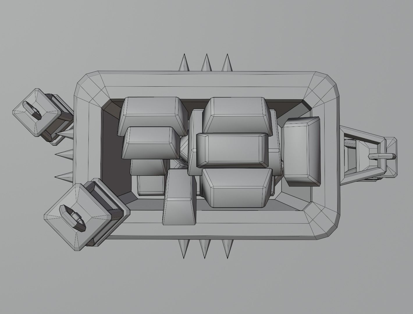 Mining cart 3D model Low-poly 3D model_12