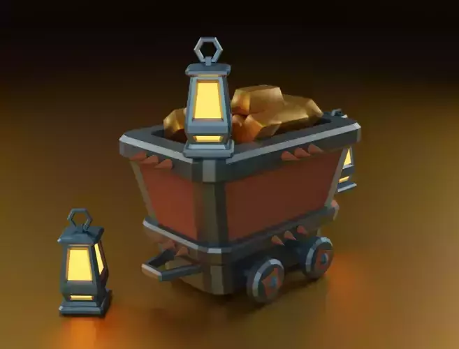 Mining cart 3D model