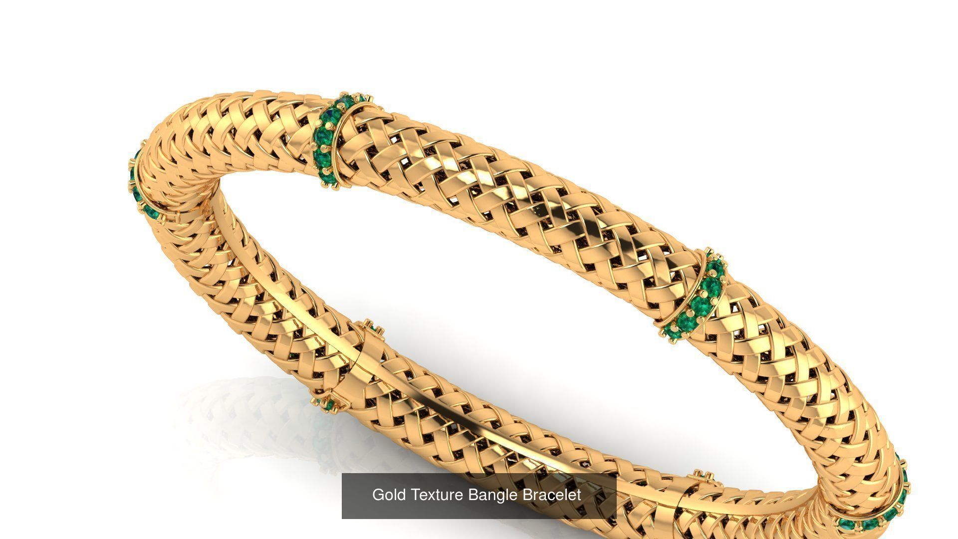 9 UNIQUE ELEGANT GOLD BANGLE BRACELET 3D Model Collection_1