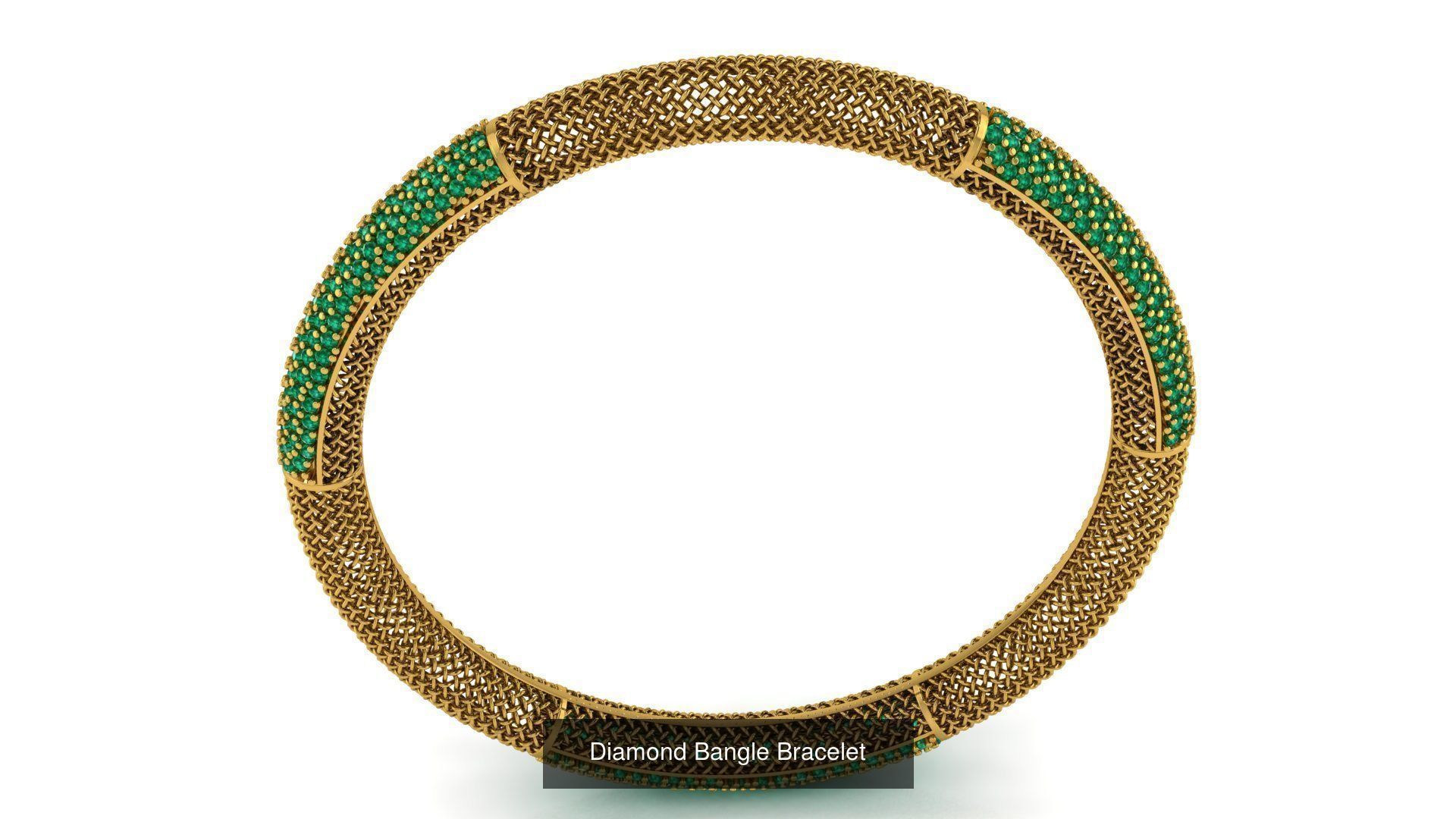 9 UNIQUE ELEGANT GOLD BANGLE BRACELET 3D Model Collection_5