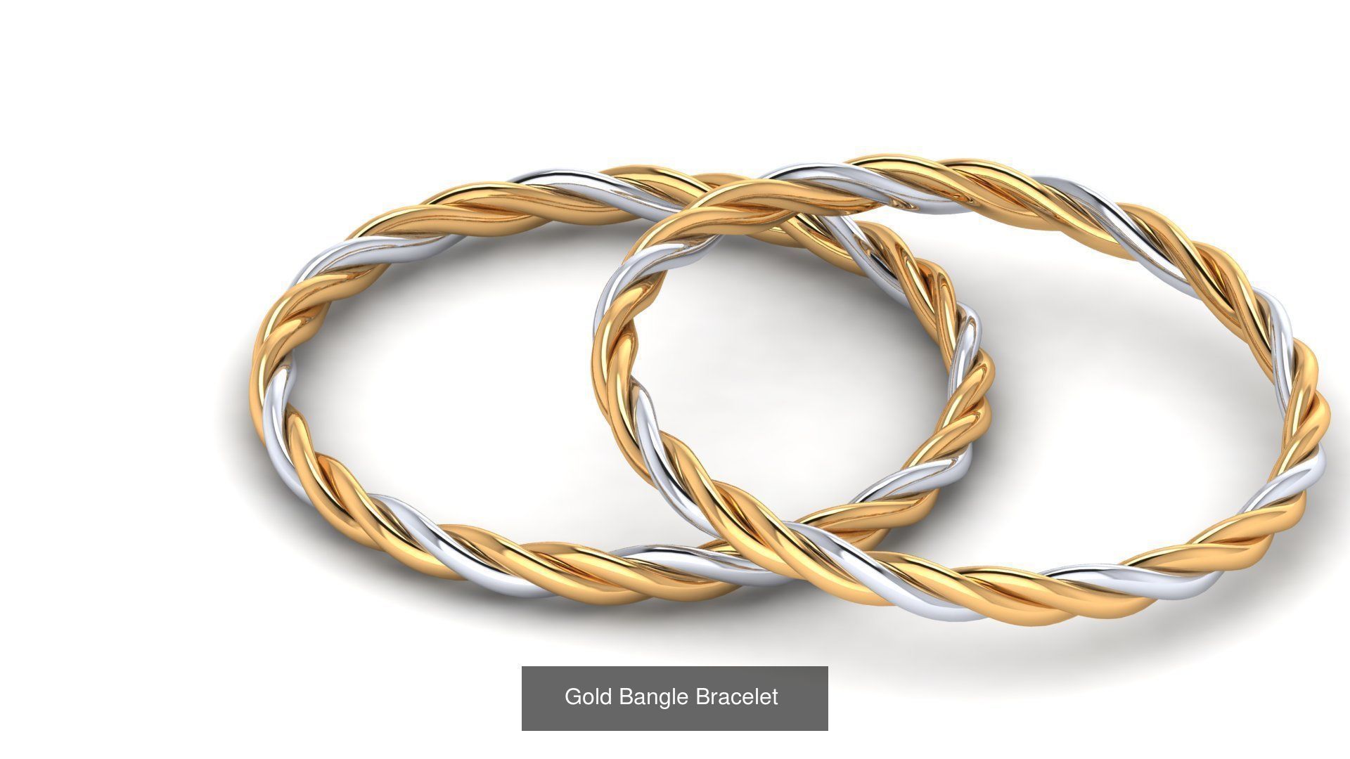 9 UNIQUE ELEGANT GOLD BANGLE BRACELET 3D Model Collection_2