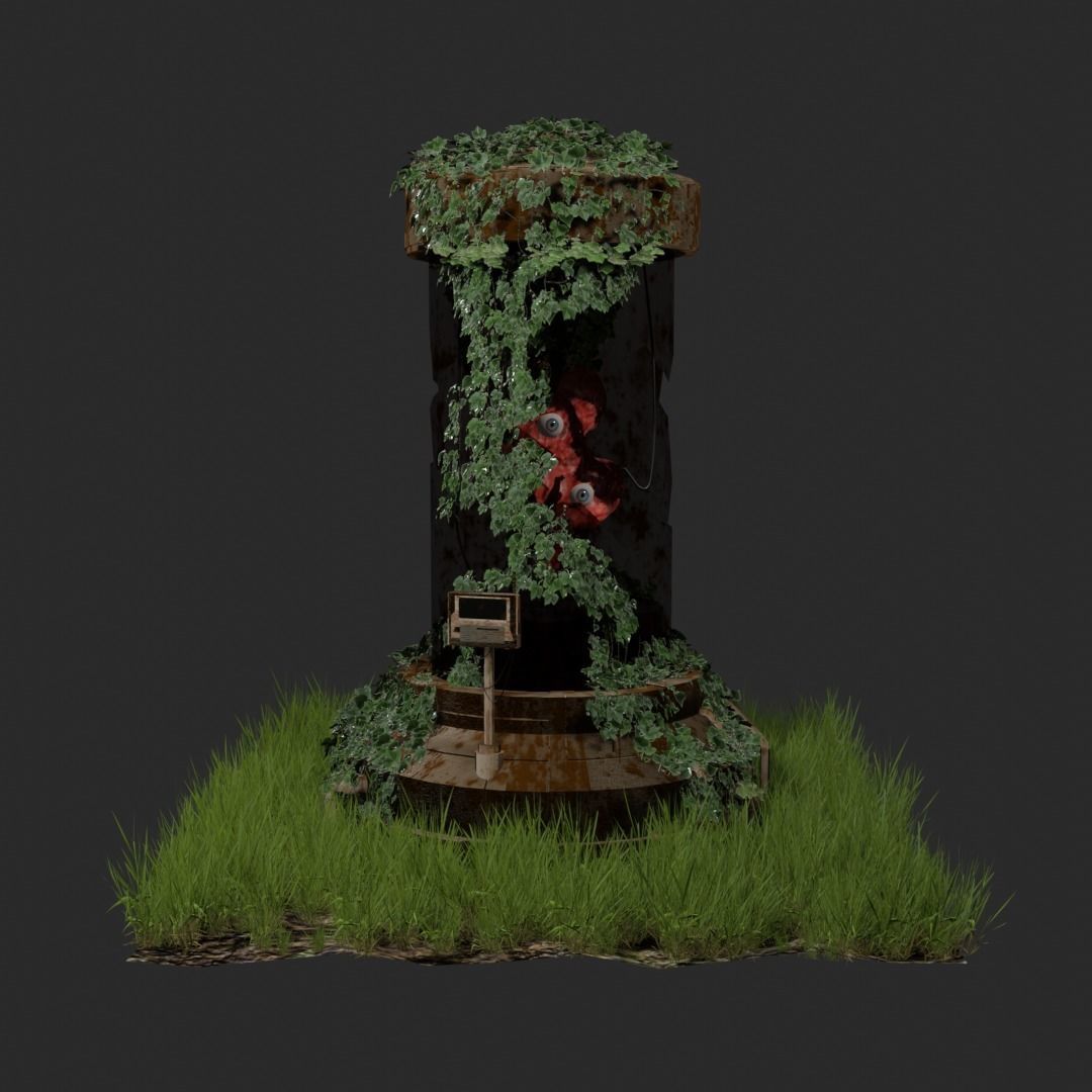 3D Horrible Rusty Tube or lab capsule Realistic 3D model_3