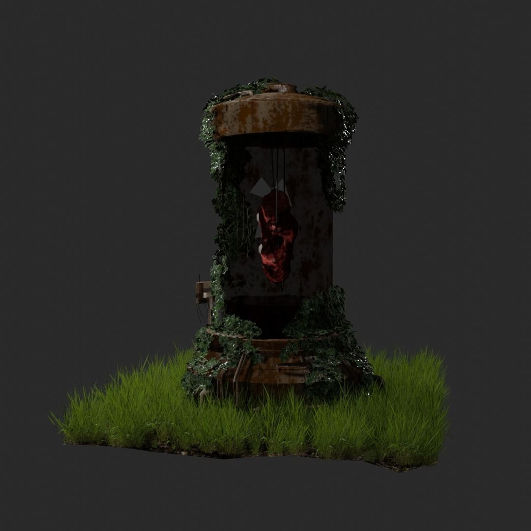 3D Horrible Rusty Tube or lab capsule Realistic 3D model_1