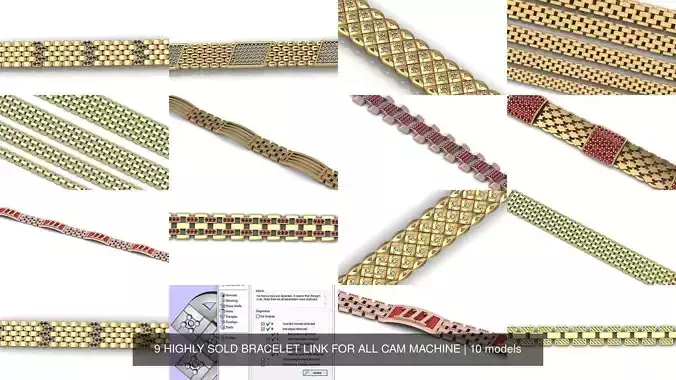 9 HIGHLY SOLD BRACELET LINK FOR ALL CAM MACHINE