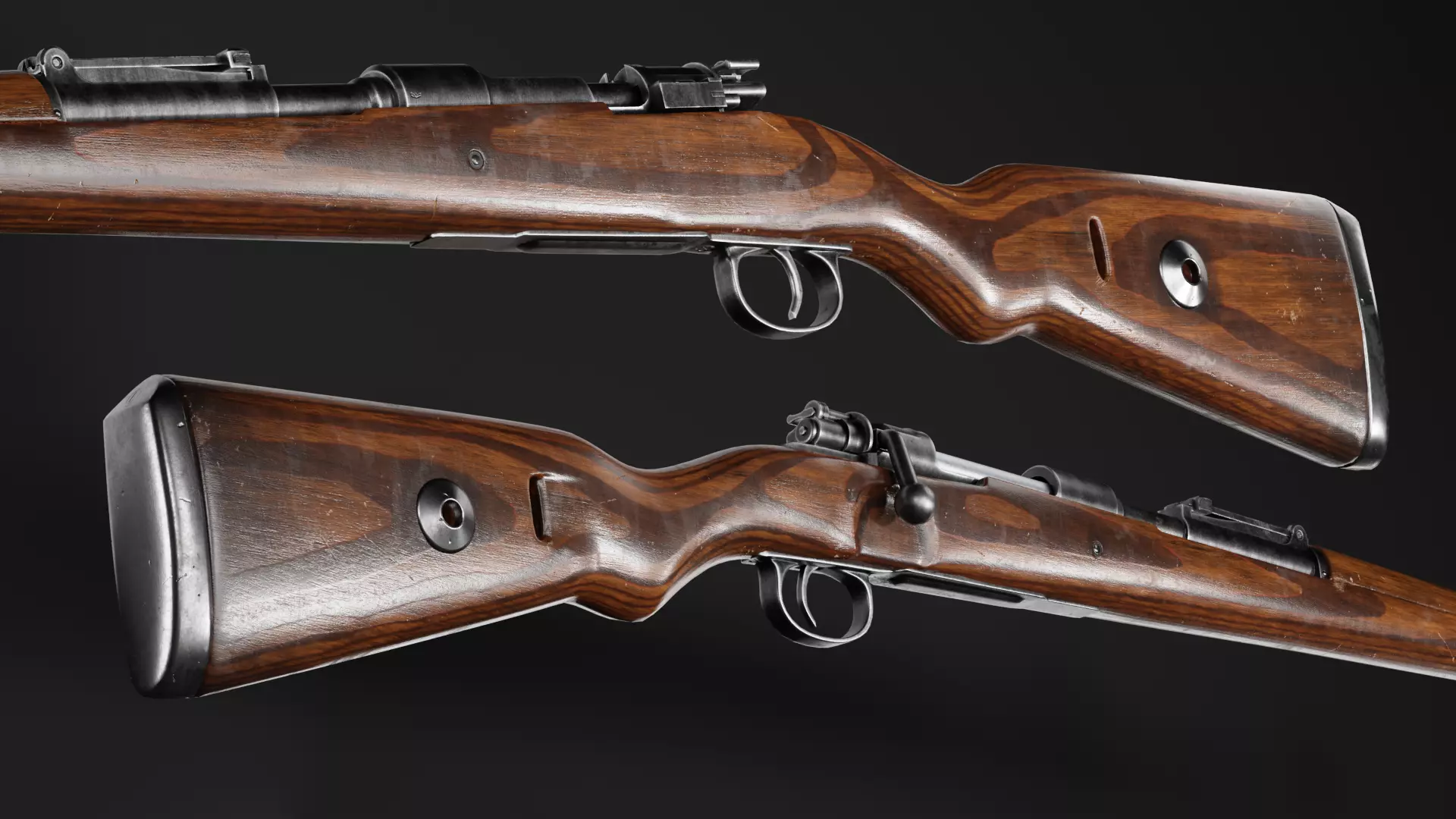 Mauser Karabiner Kar98k Low-poly 3D model_0