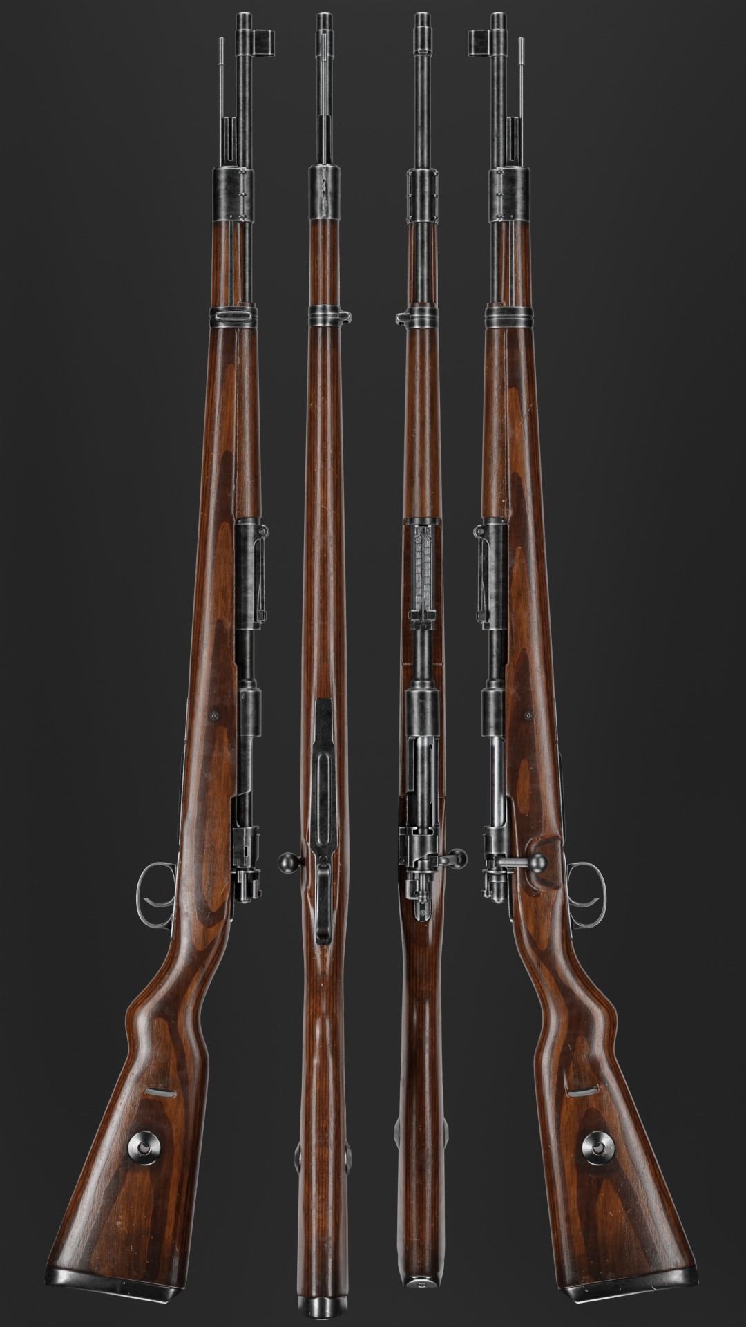 Mauser Karabiner Kar98k Low-poly 3D model_4