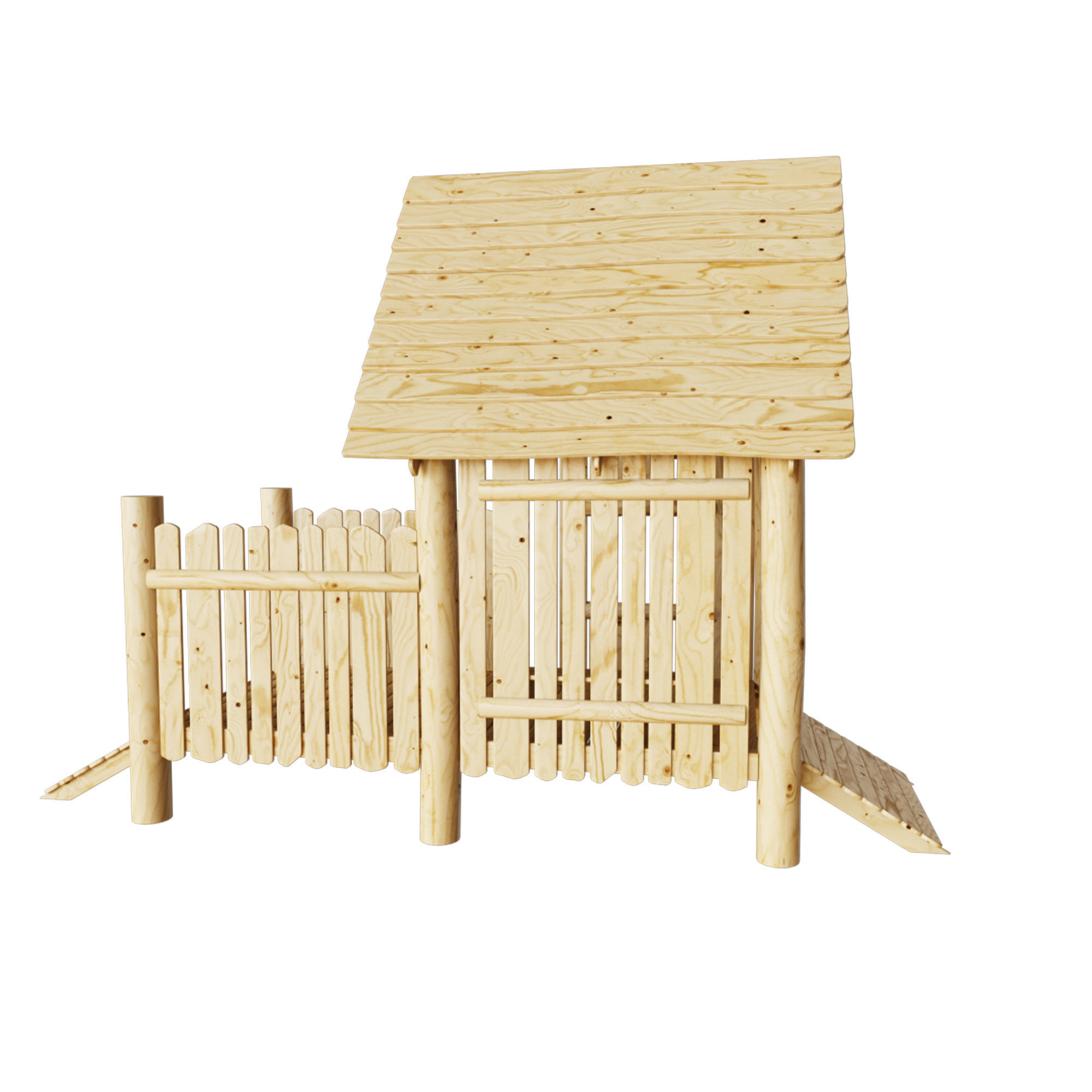 Terrace house 3D model_5