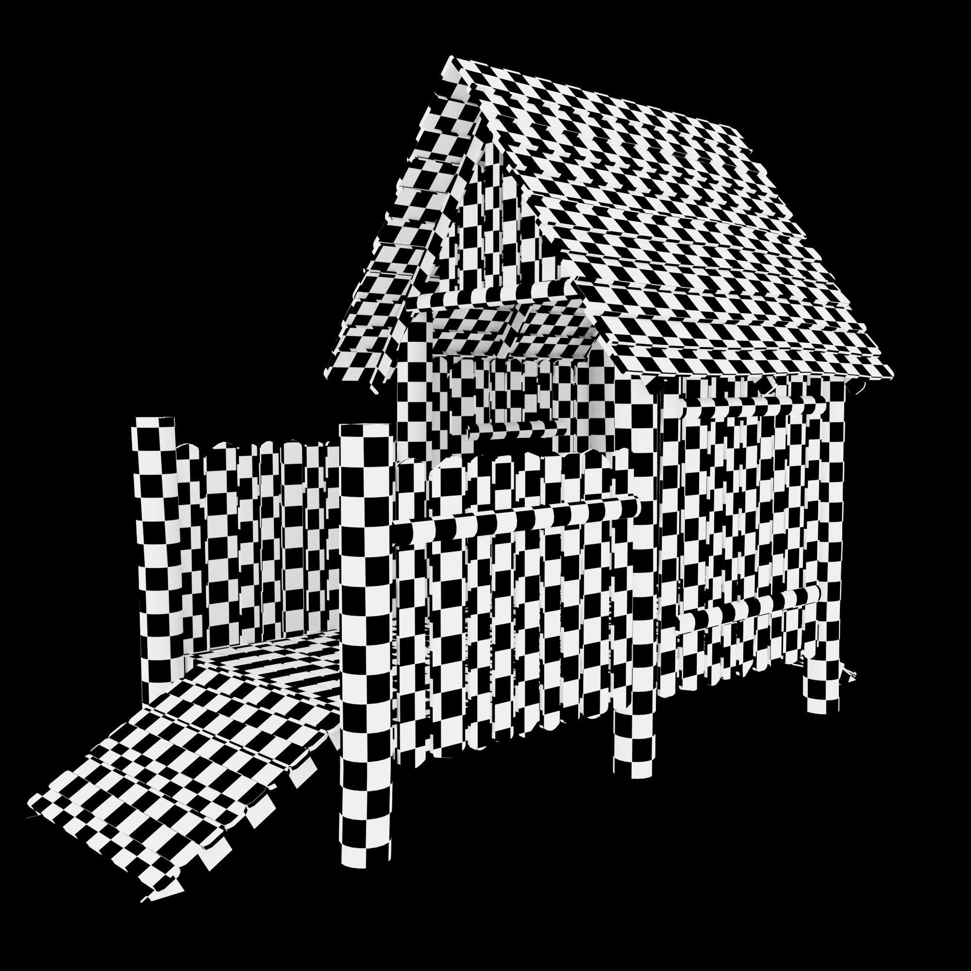 Terrace house 3D model_10