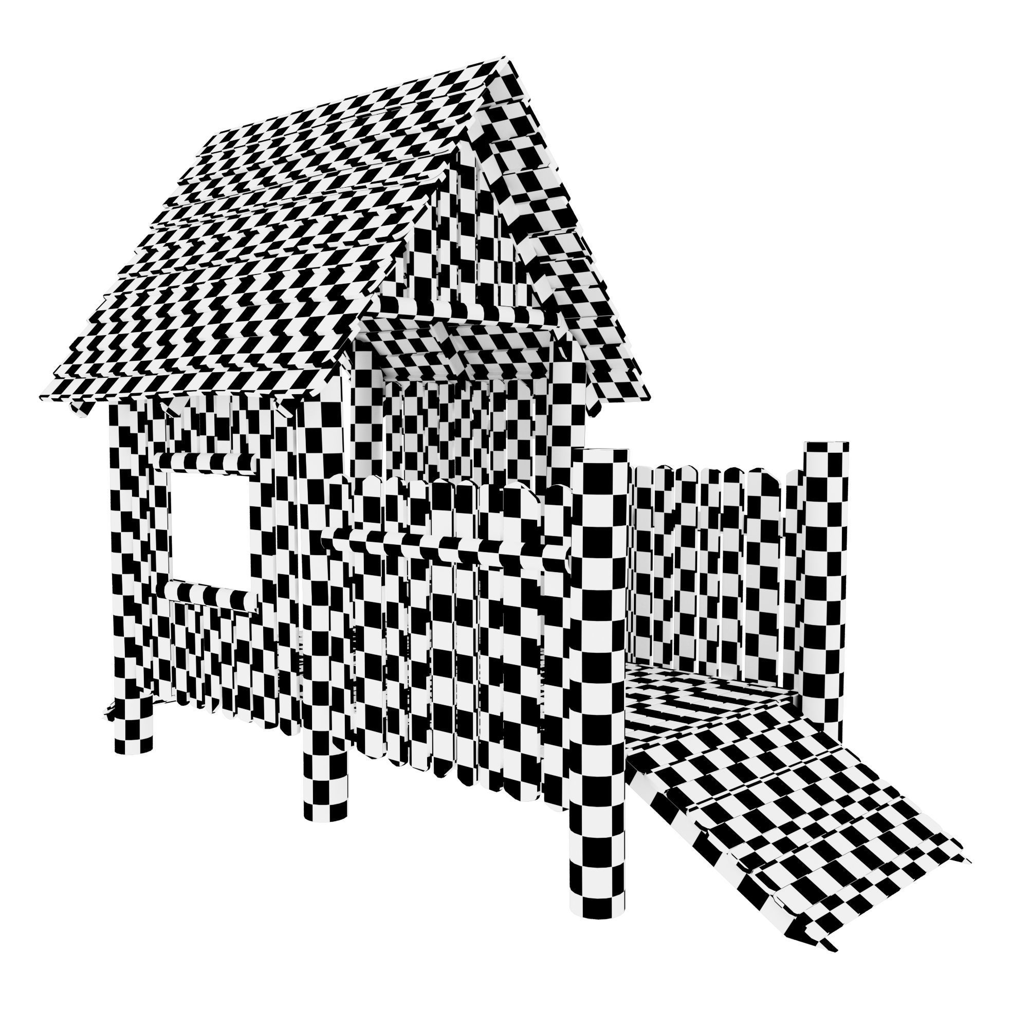 Terrace house 3D model_9