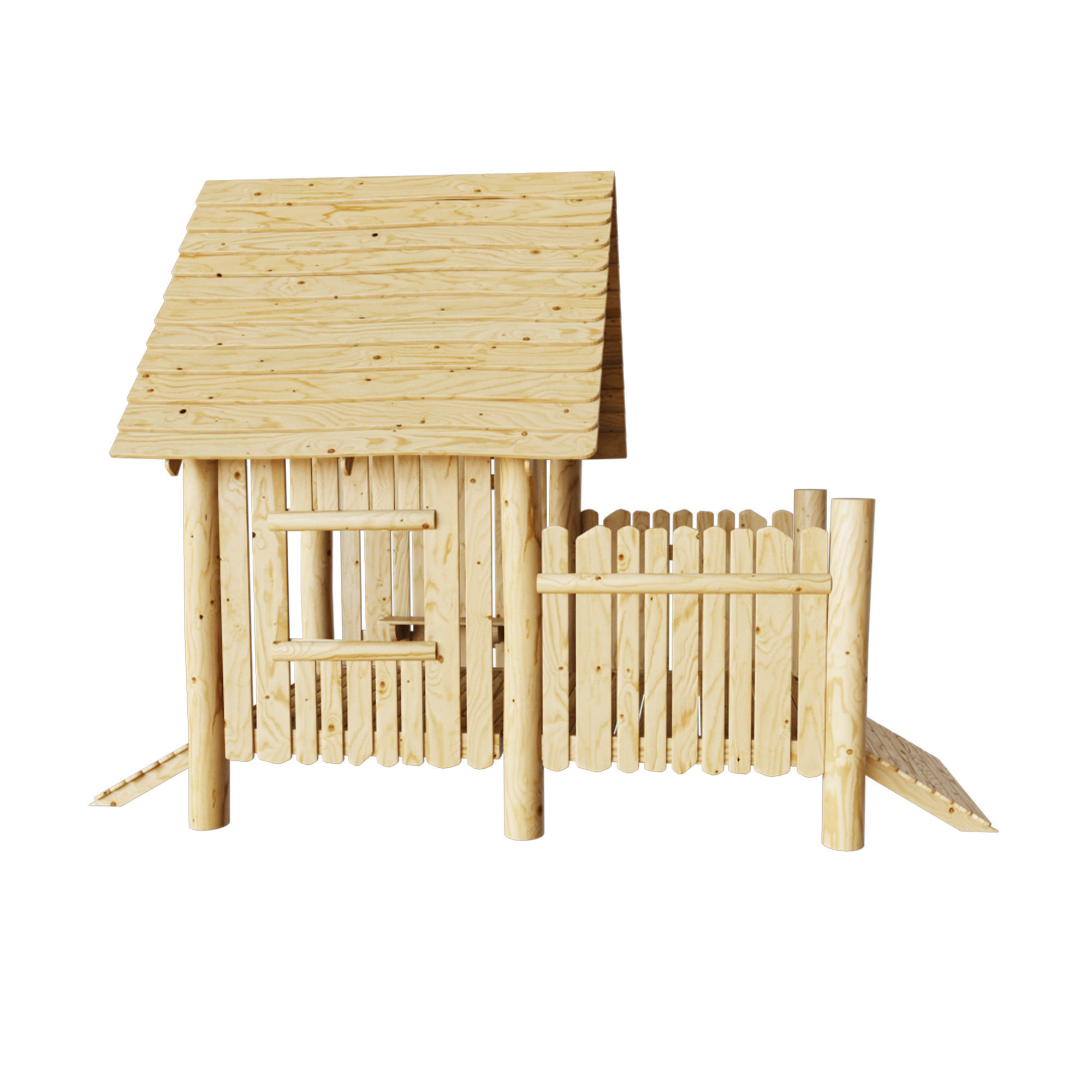 Terrace house 3D model_3