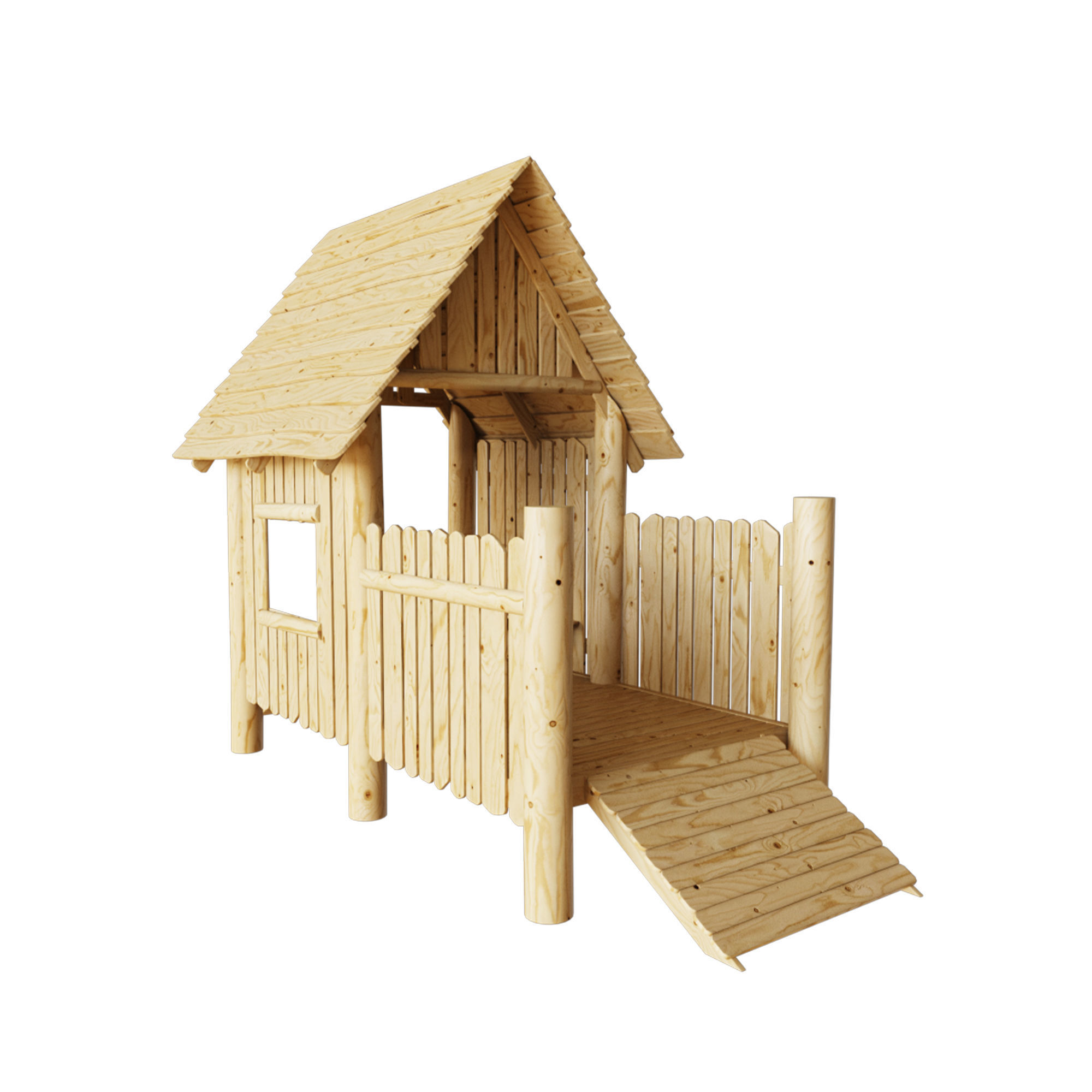 Terrace house 3D model_6