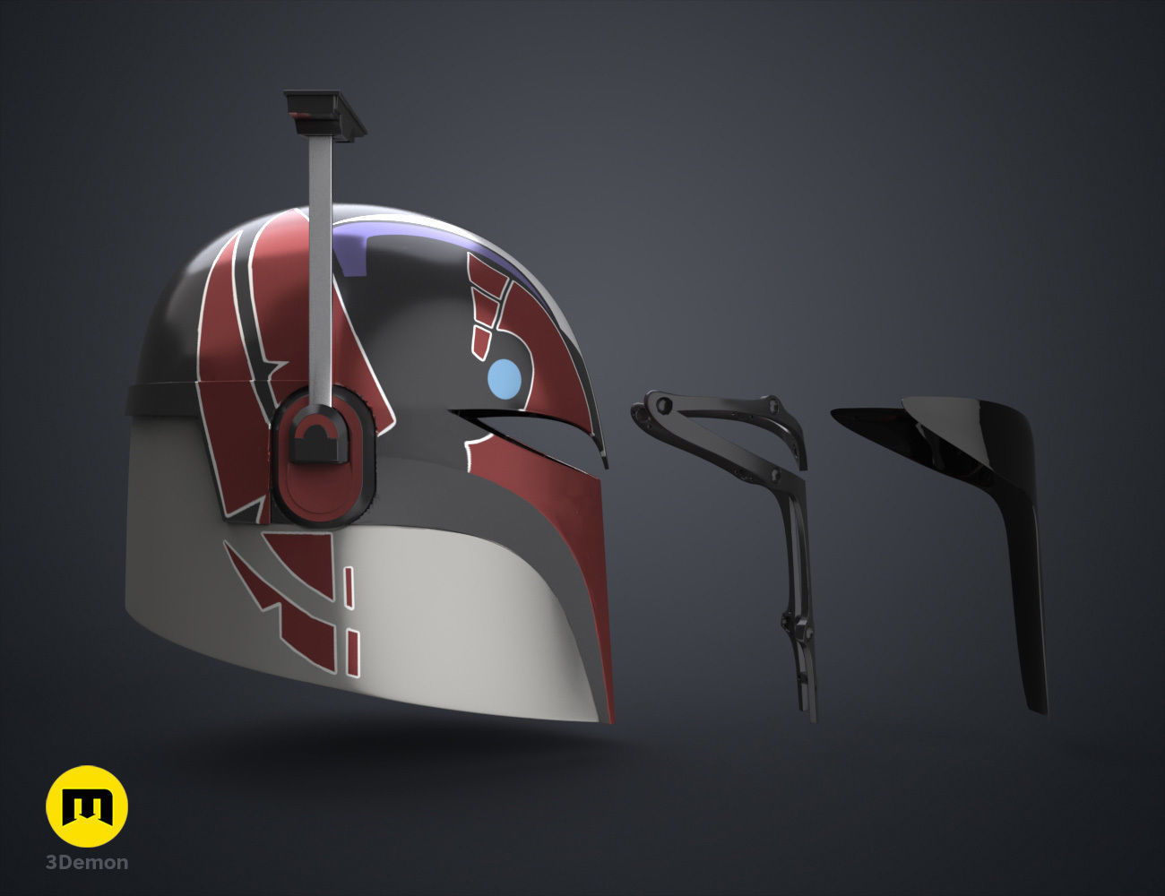 Sabine Wren Cosplay Helmet from Star Wars Ahsoka 3D print model_14