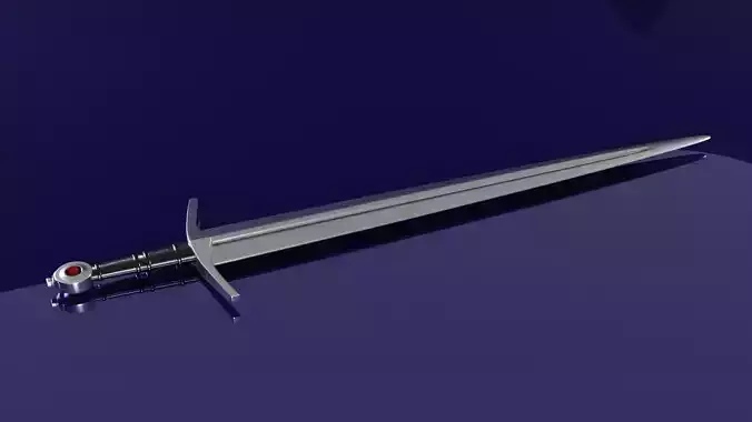 Iron sword 3D model 3D model
