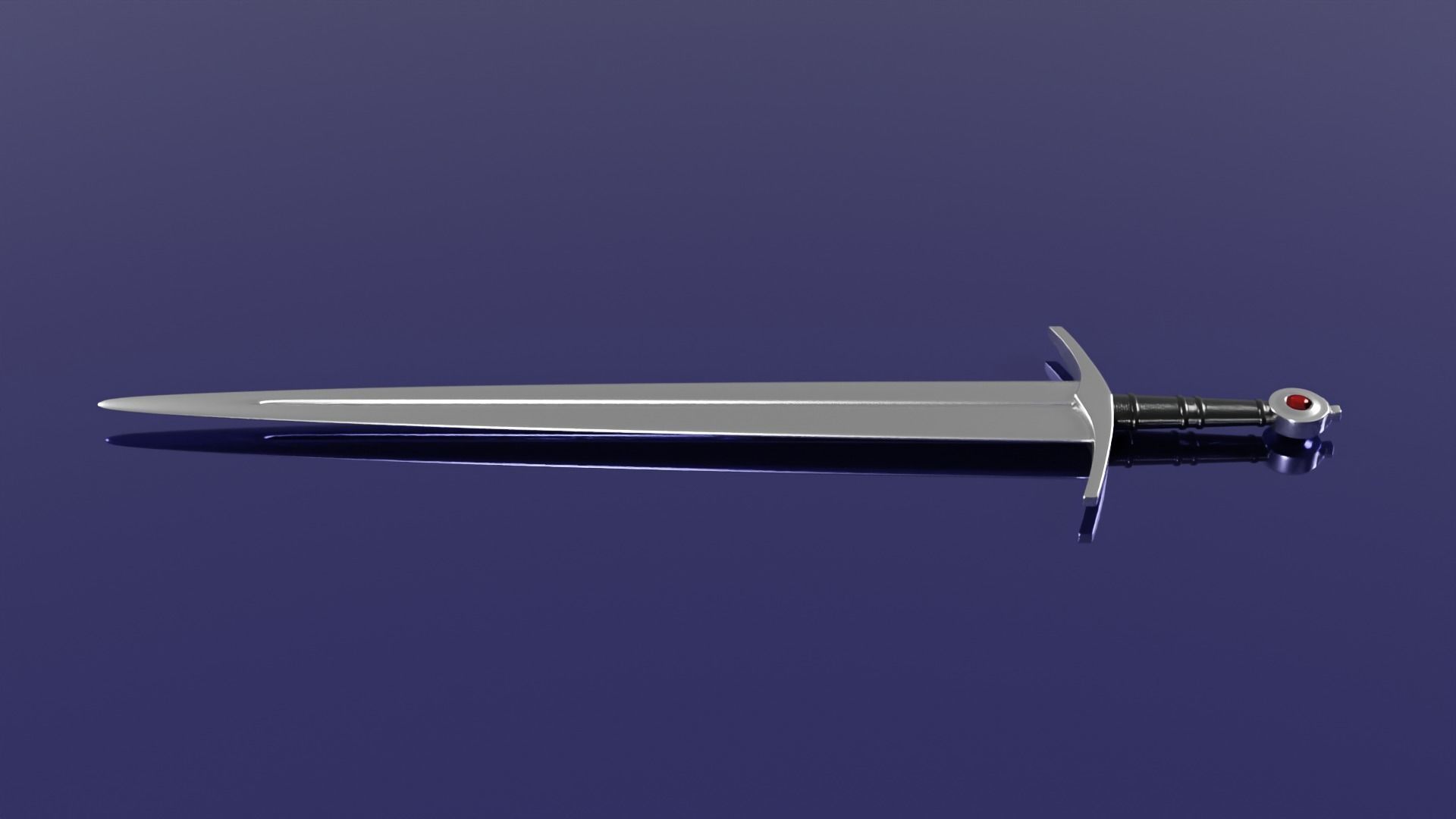 Iron sword 3D model 3D model_3