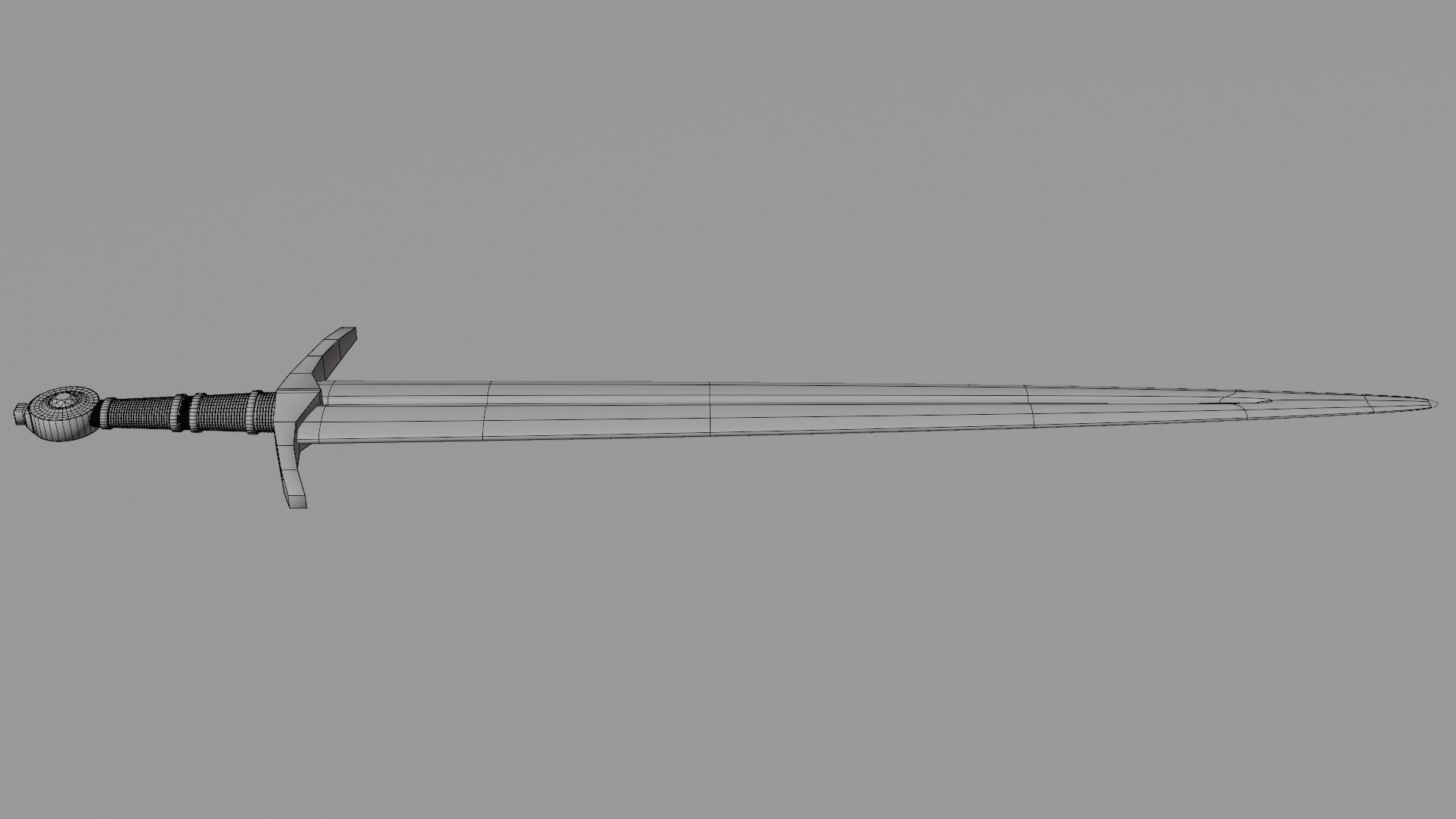 Iron sword 3D model 3D model_7